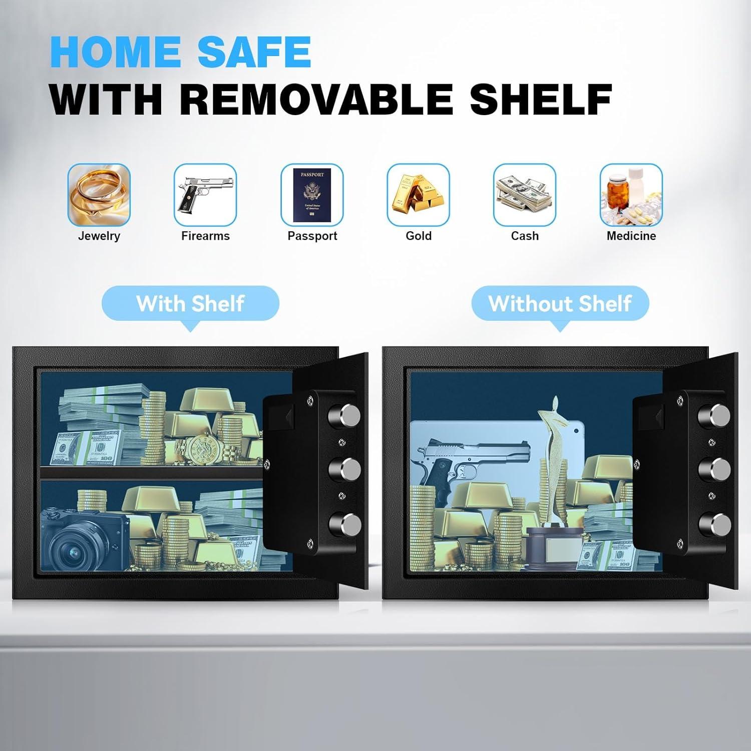 Caja Fuerte Ignífuga Fdsutvit 51L con Alarma y Estante Removible