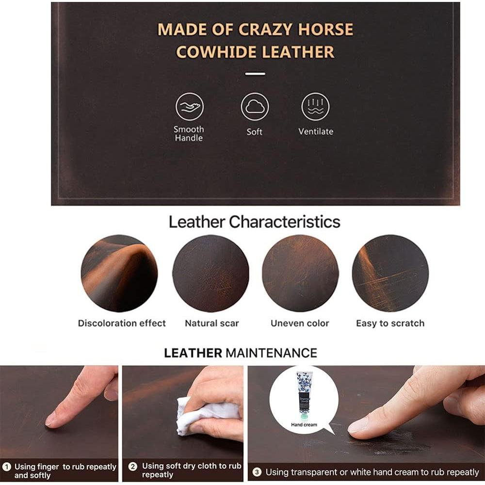 Caja de Viaje para 12 Correas de Reloj de Cuero Crazy Horse