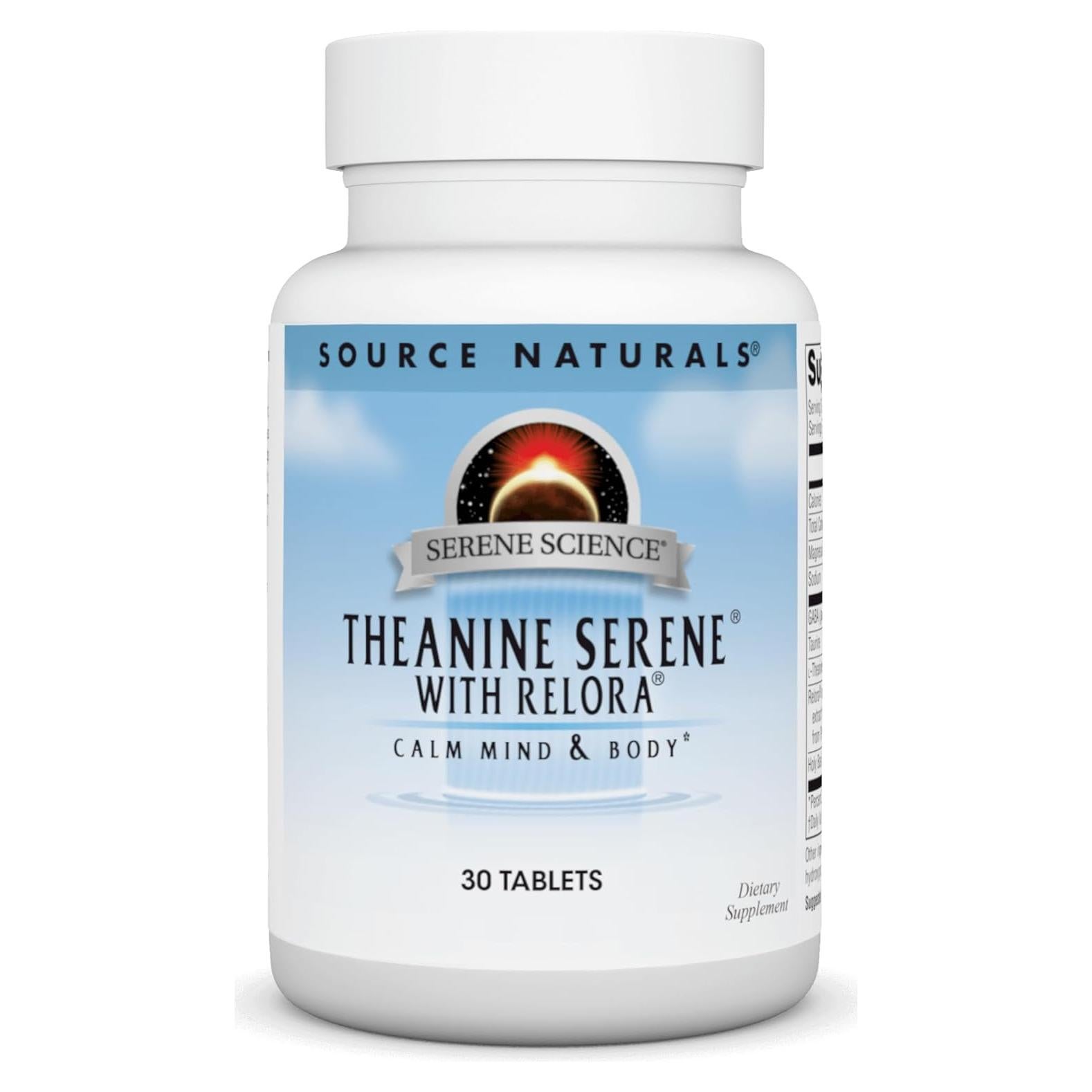 Suplemento Nutricional Source Naturals Theanine Serene 30 Tabletas