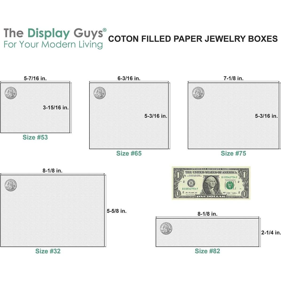 Cajas de Joyería de Cartón TheDisplayGuys - 25 Unidades 9.9x9.9x5.1cm