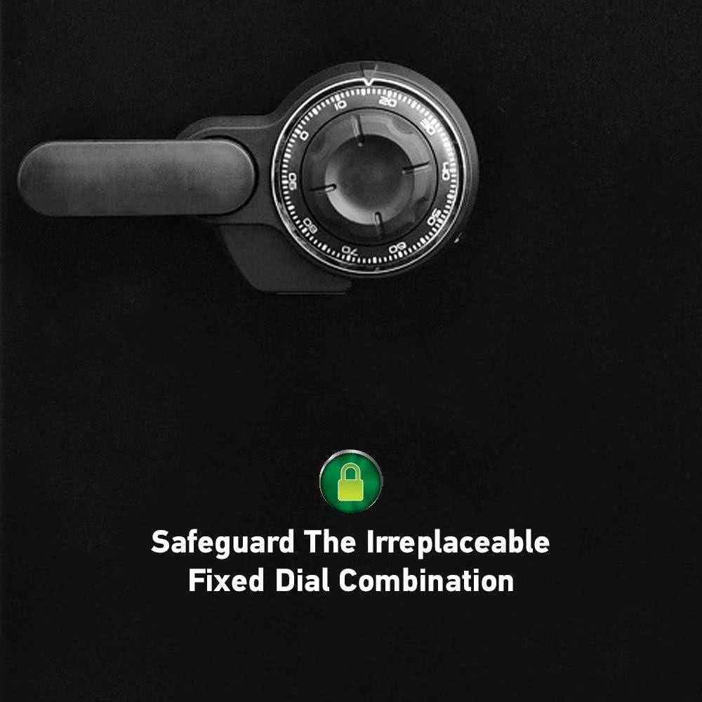 SentrySafe Fireproof and Waterproof Black Steel Home Safe with Dial Combination Lock for Cash, or Documents, 1.23 Cubic Feet, 17.8 x 16.3 x 19.3 x Inches, SFW123CU