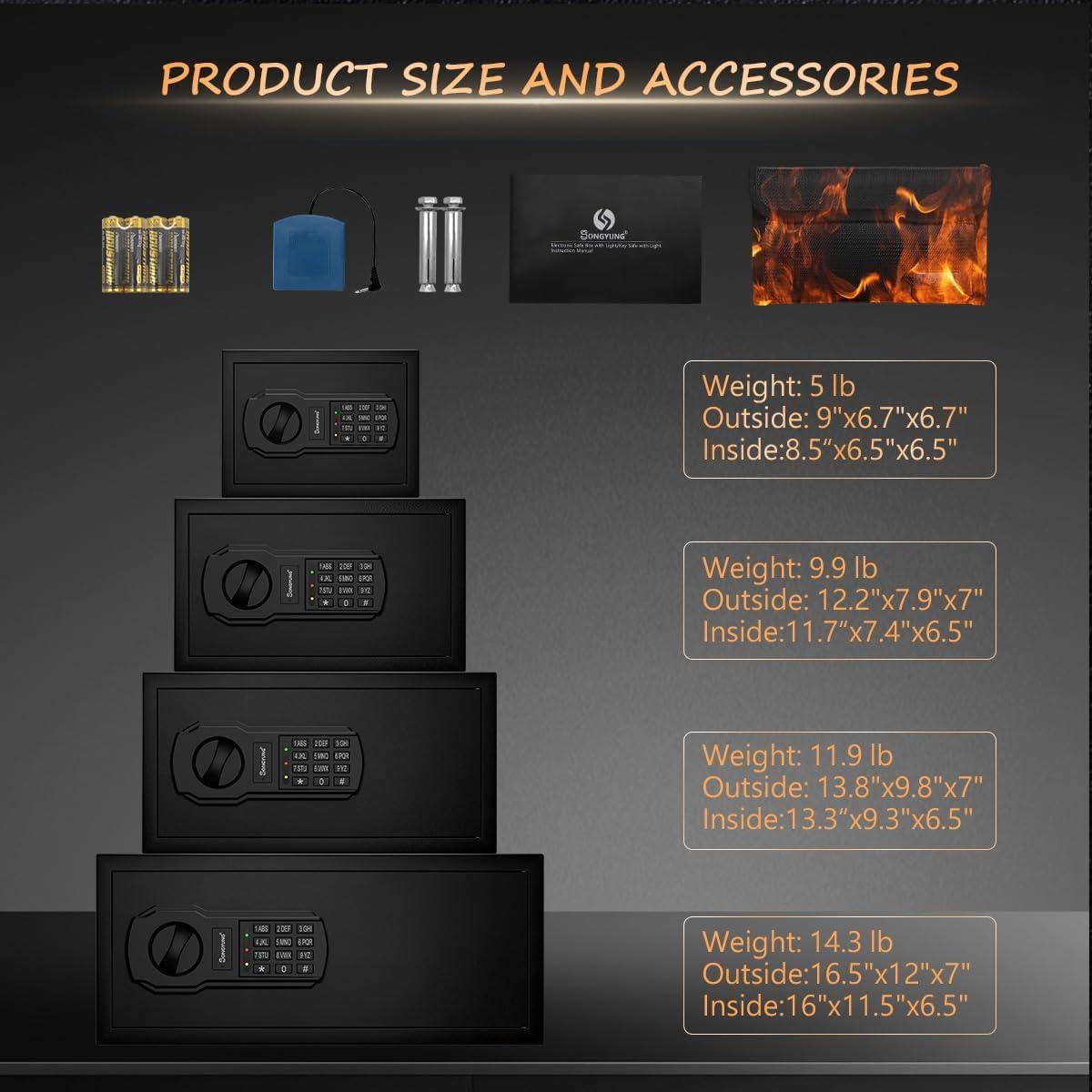 Caja Fuerte Resistente al Fuego SongYung 0.4 Pies Cúbicos