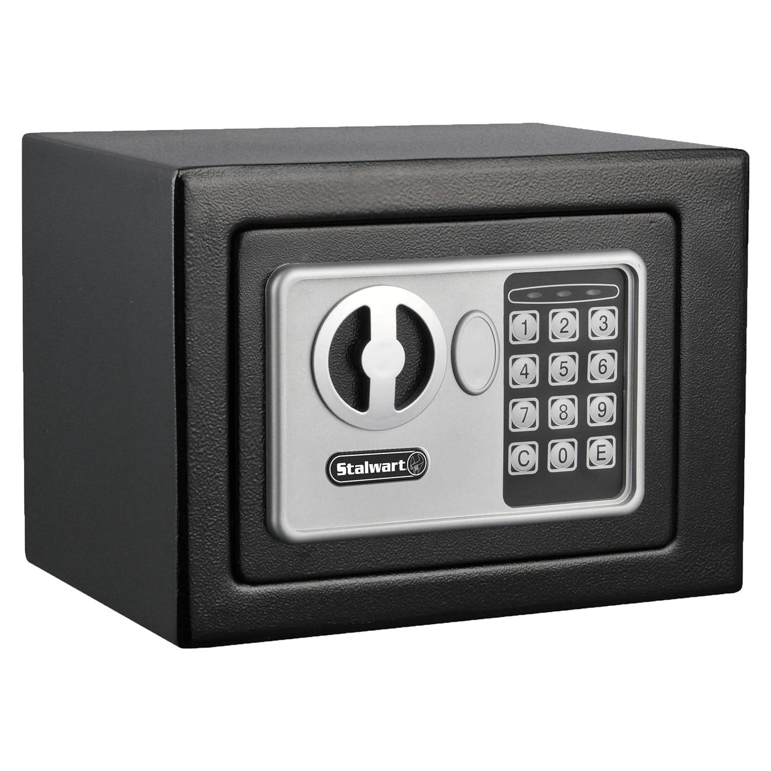 Caja Fuerte Digital Stalwart de Acero Compacta 22.86x17.14cm