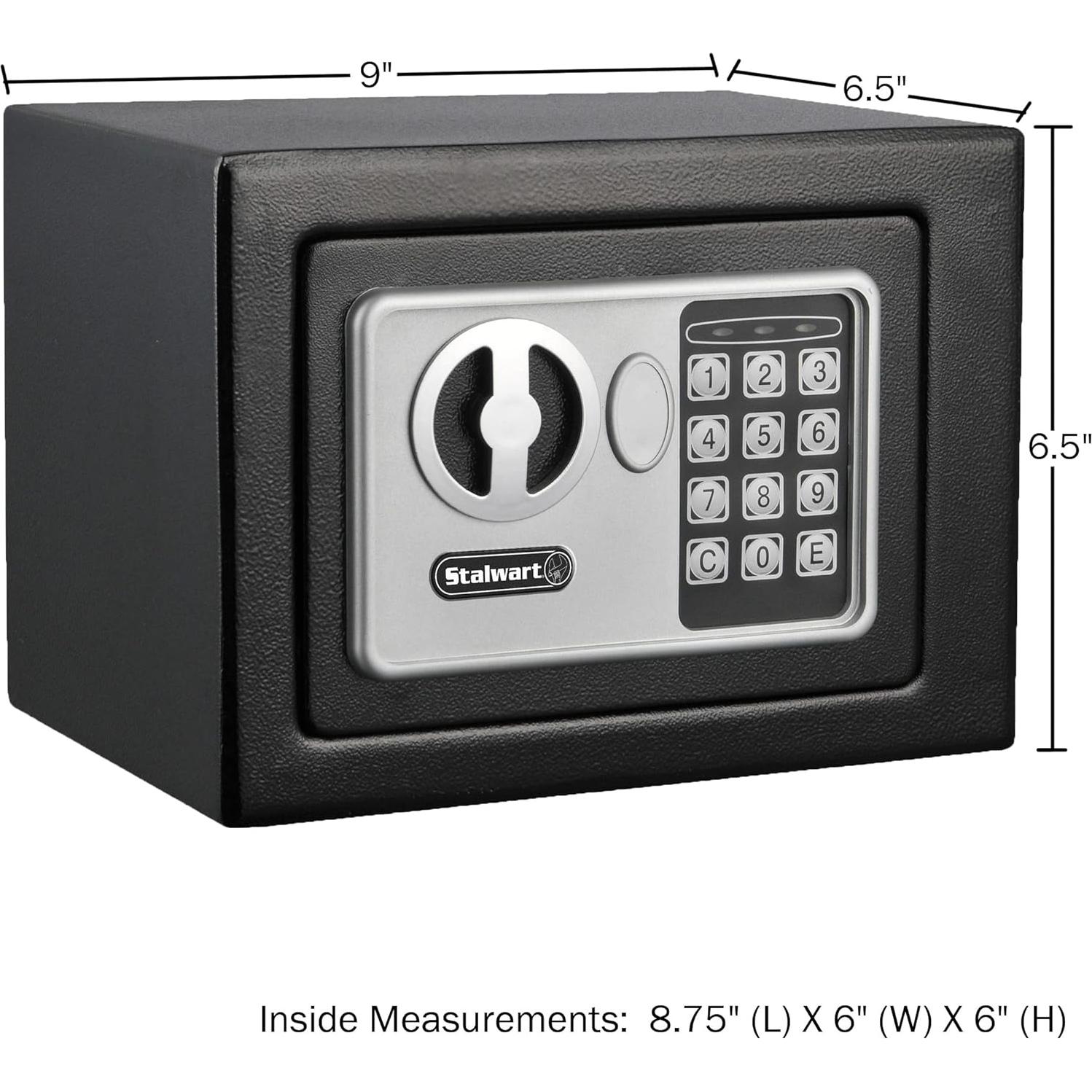 Caja Fuerte Digital Stalwart de Acero Compacta 22.86x17.14cm