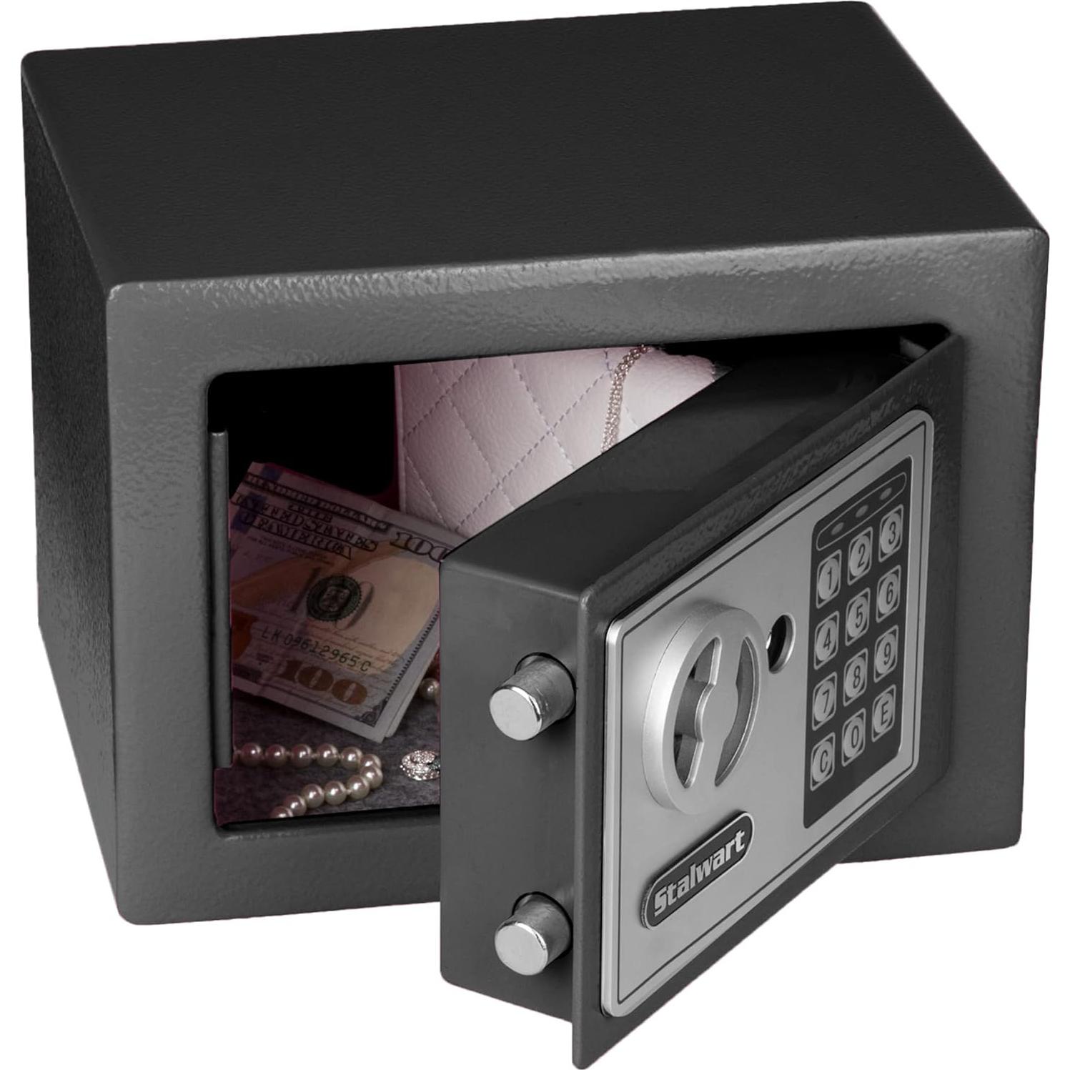 Caja Fuerte Digital Stalwart de Acero Compacta 22.86x17.14cm