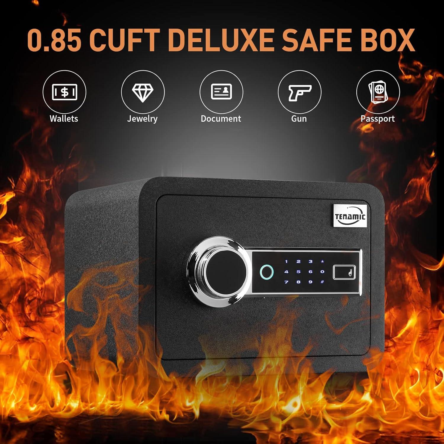 Caja Fuerte Biométrica Tenamic TC25 0.85 Pies Cúbicos Acero