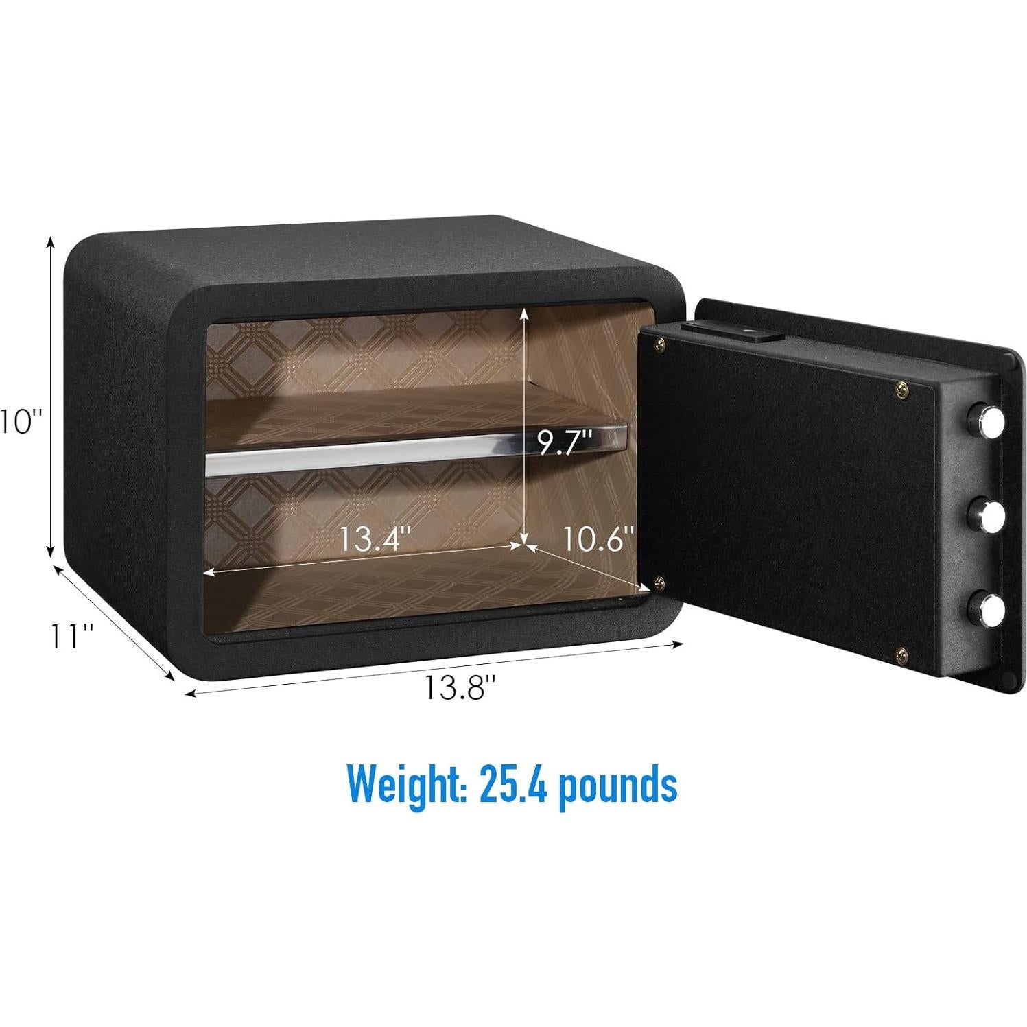 Caja Fuerte Biométrica Tenamic TC25 0.85 Pies Cúbicos Acero