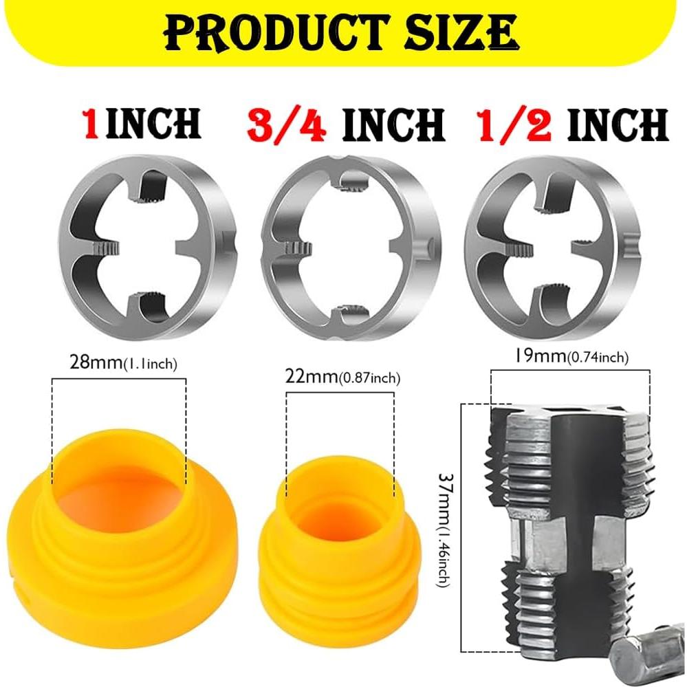 Kit de Roscado de Tuberías de PVC Pvzoqisur - 3 Troqueles