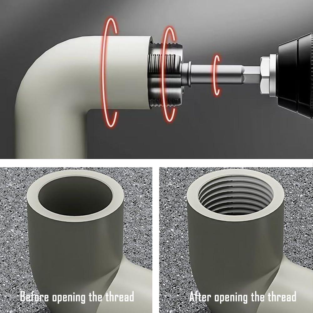 Kit de Roscado de Tuberías de PVC Pvzoqisur - 3 Troqueles