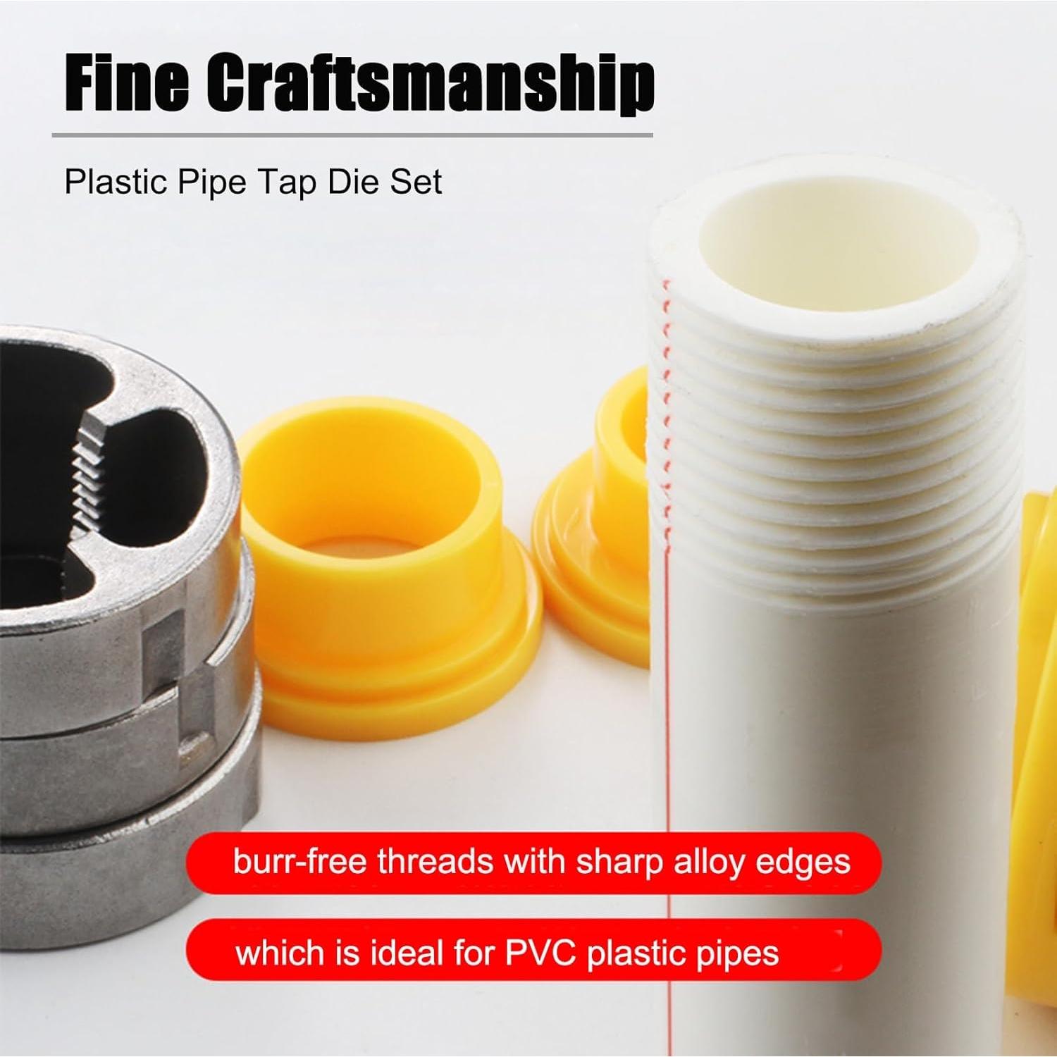 Kit de Roscado de Tuberías de PVC ClouDemo 3 Troqueles 1.27-2.54 cm