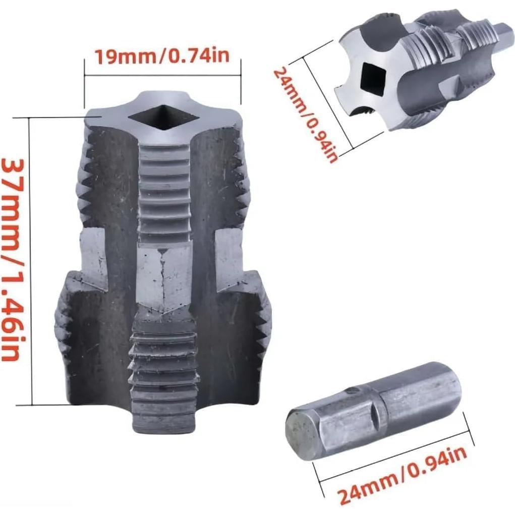 Kit de Roscado de Tuberías de PVC Yifahuodabaodan879 con 3 Troqueles