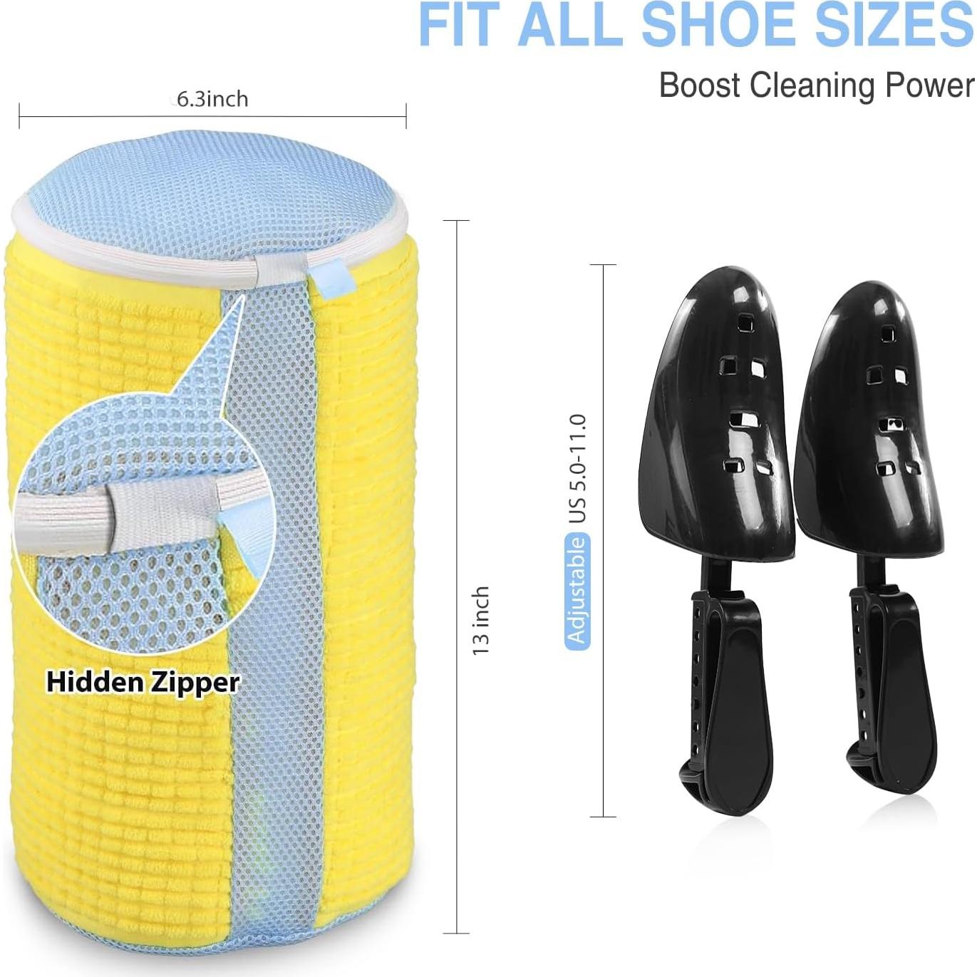 Bolsa de Lavado de Zapatos Teletrogy con Cremallera y Árboles Ajustables