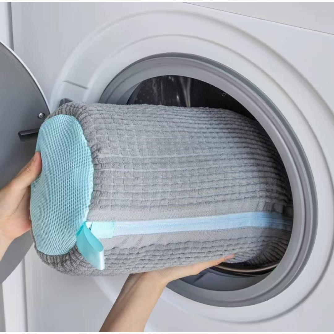 Bolsas de Lavado de Zapatos Fachoige 2Pcs Reutilizables Gris