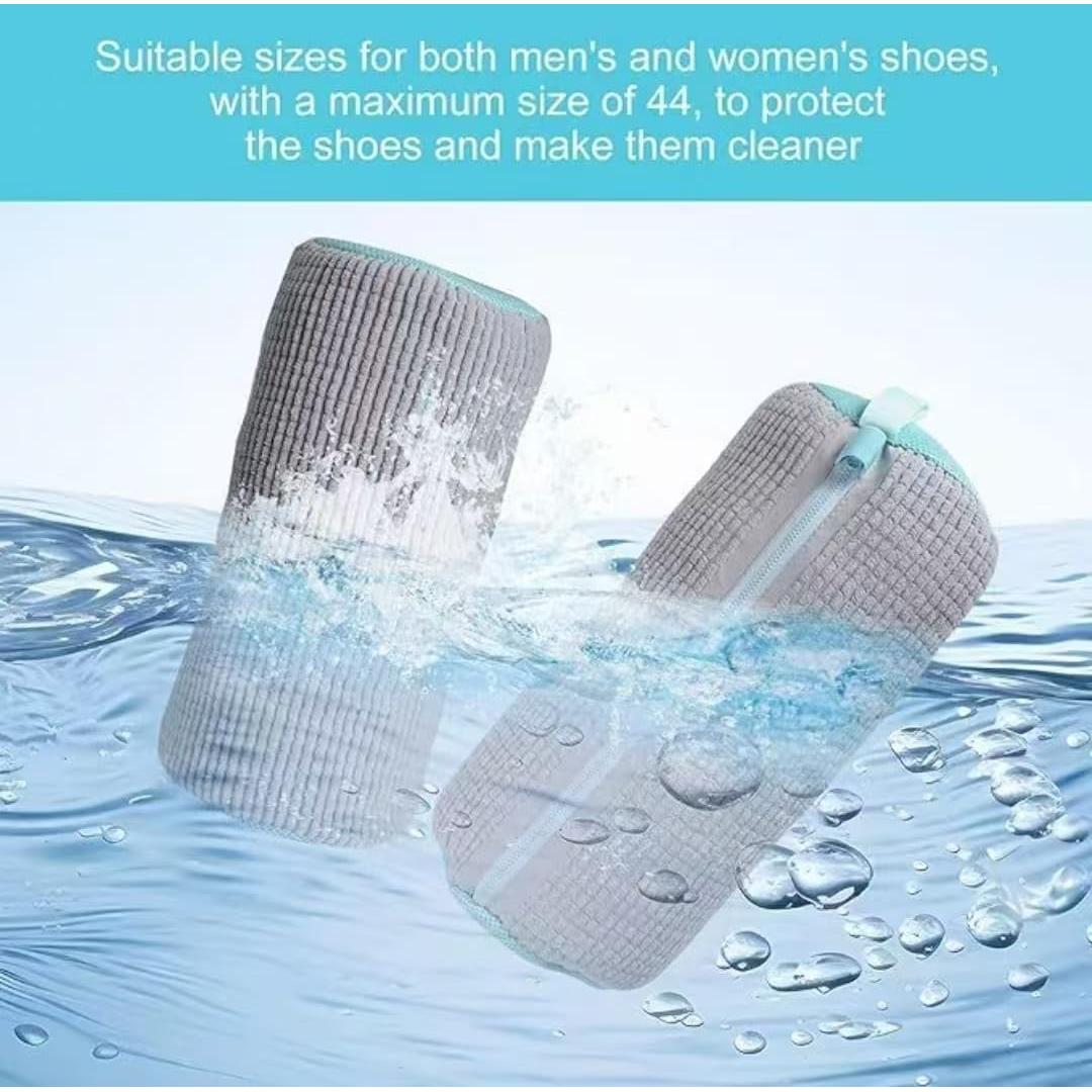Bolsas de Lavado de Zapatos Fachoige 2Pcs Reutilizables Gris