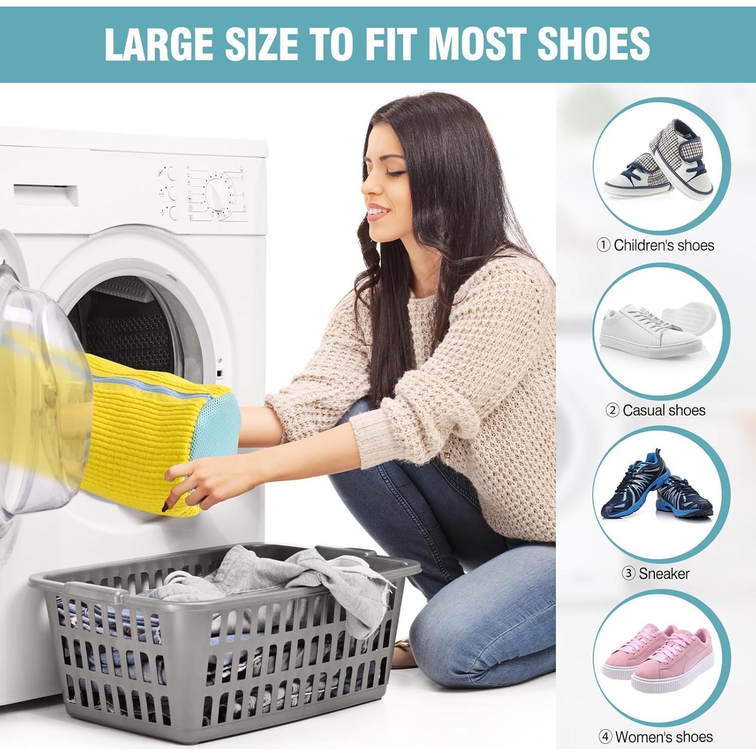 Bolsas para Lavar Zapatos Gripooaven 2 Pcs Amarillo XXL