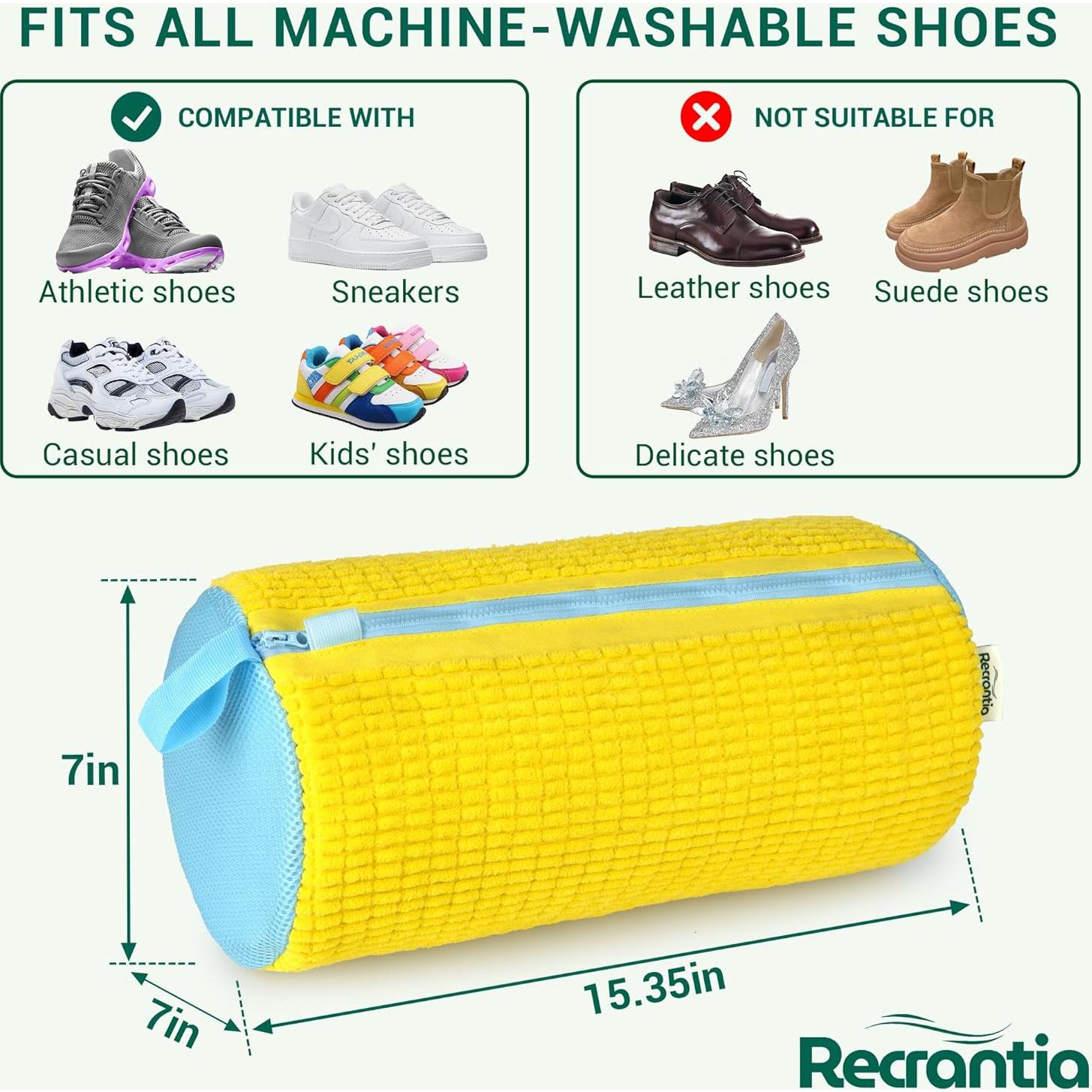 Bolsa de Lavado de Zapatos Recrantia - Juego de 2 Amarillo