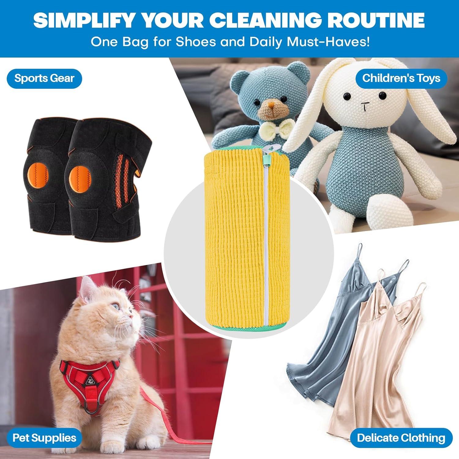 Bolsa de Lavado de Zapatos NMQHPA Amarillo 2pcs Reutilizable