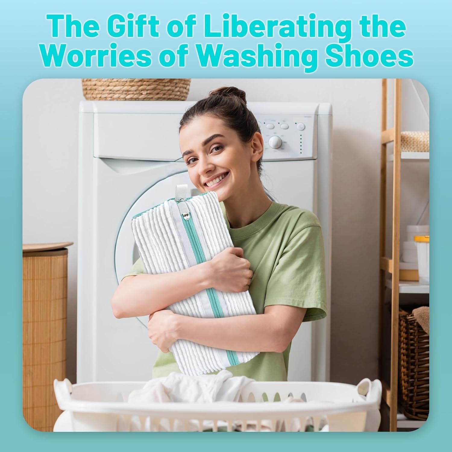 Bolsa de Lavado de Zapatos XXL ZEPHYRION - 2 Piezas Blanca