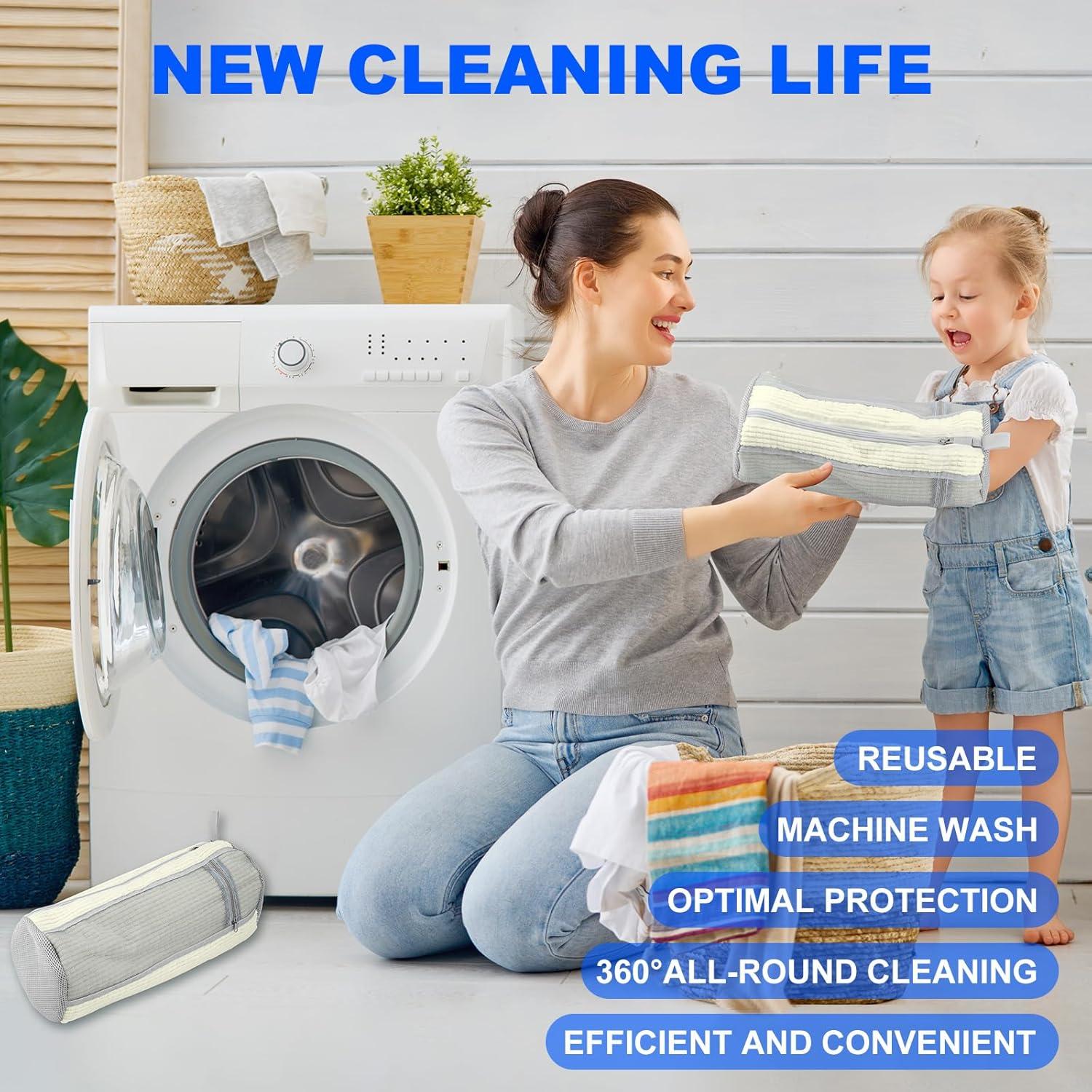 Bolsa para Lavar Zapatos Vnmkp Grande Blanca 2 Piezas