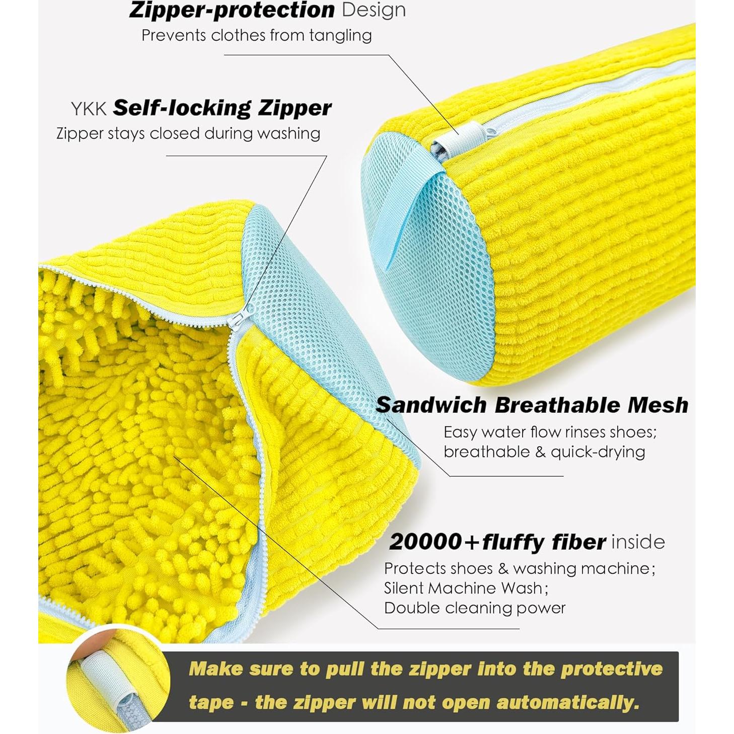 Bolsa de Lavado de Zapatos SHEELA HO Amarillo 17.78x38.1cm