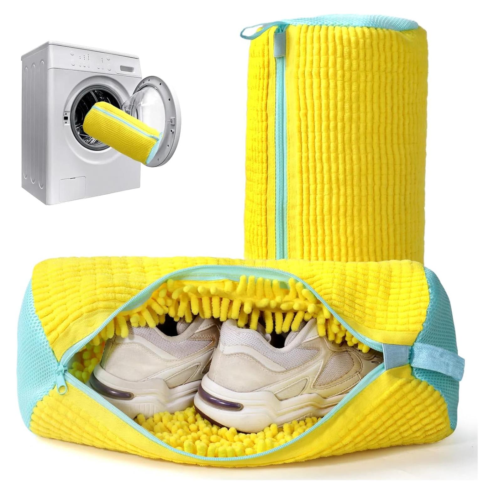 Bolsa de Lavado de Zapatos Zeewoo 2 Piezas Amarilla 39x19cm