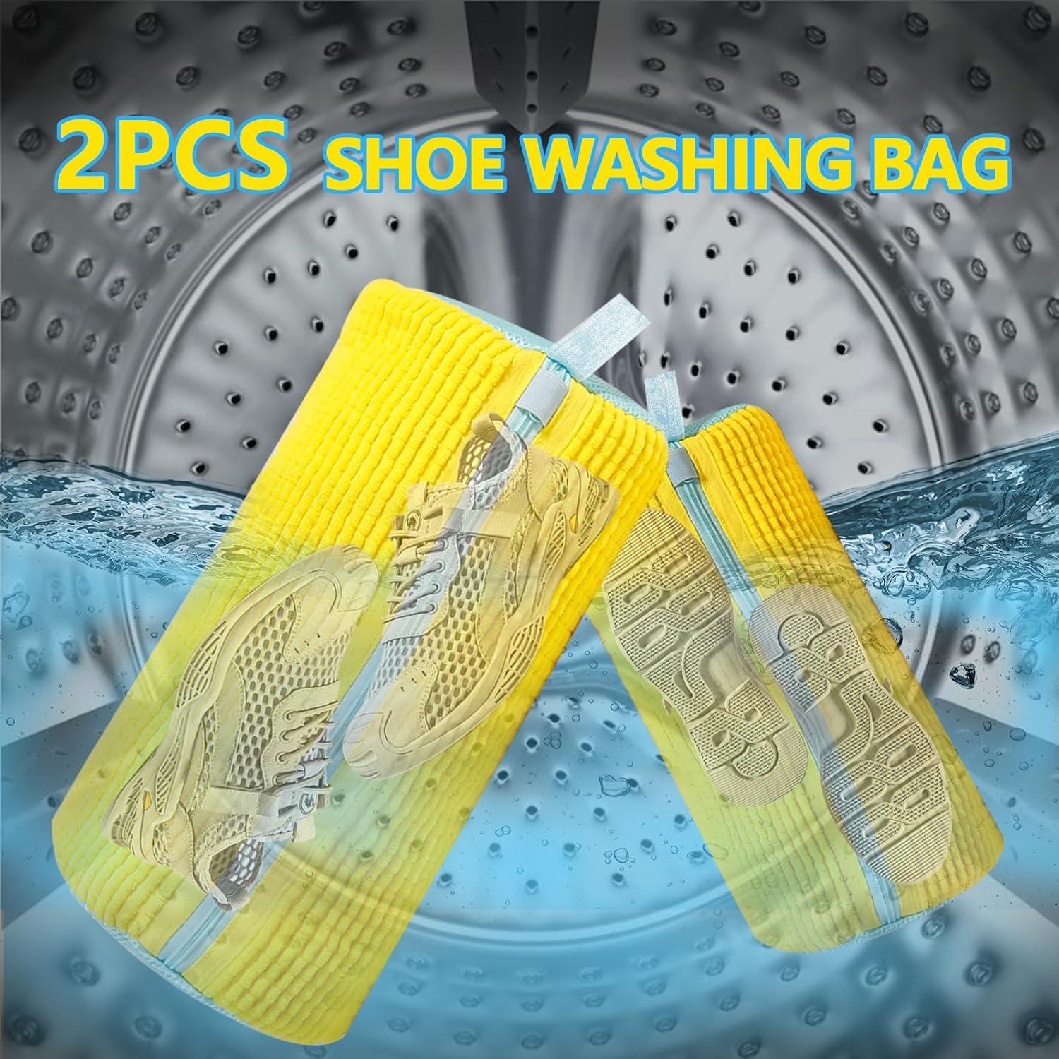 Bolsa de Lavado de Zapatos Zeewoo 2 Piezas Amarilla 39x19cm