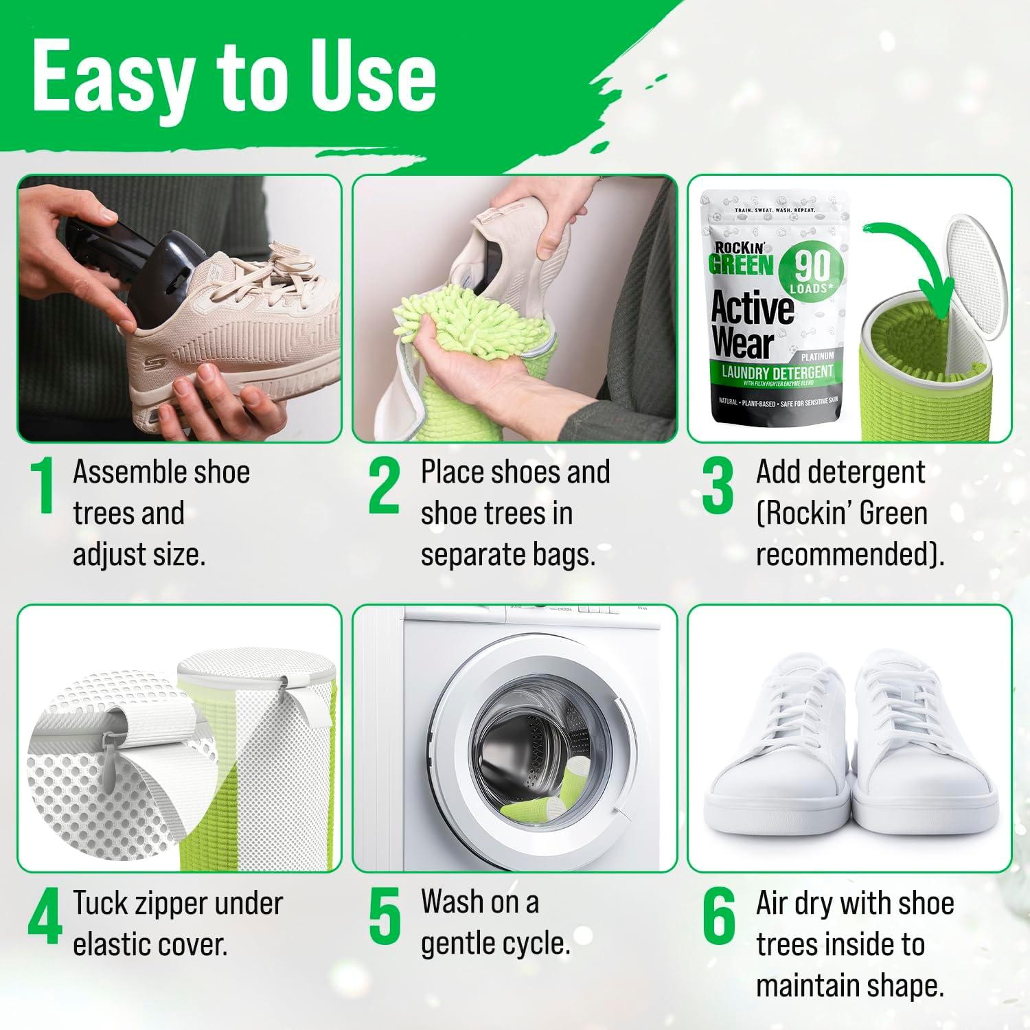 Bolsa de Lavado de Zapatos Rockin'Green - 2 Piezas