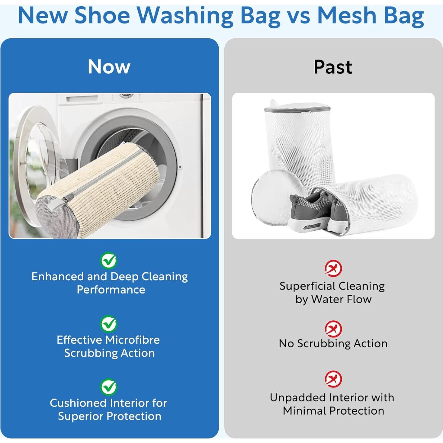 Bolsa de Lavado para Zapatos Makaroo 2 Pcs Microfibra Grande