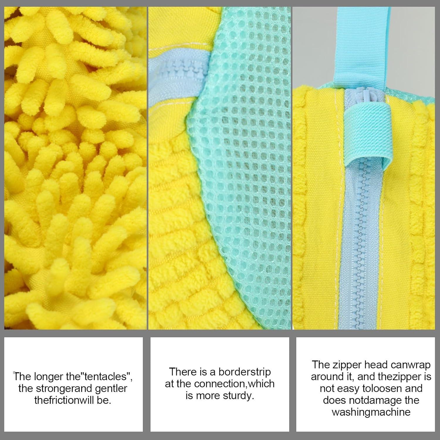 Bolsa de Lavado de Zapatos TINLOK 2 Piezas Chenilla Amarillo