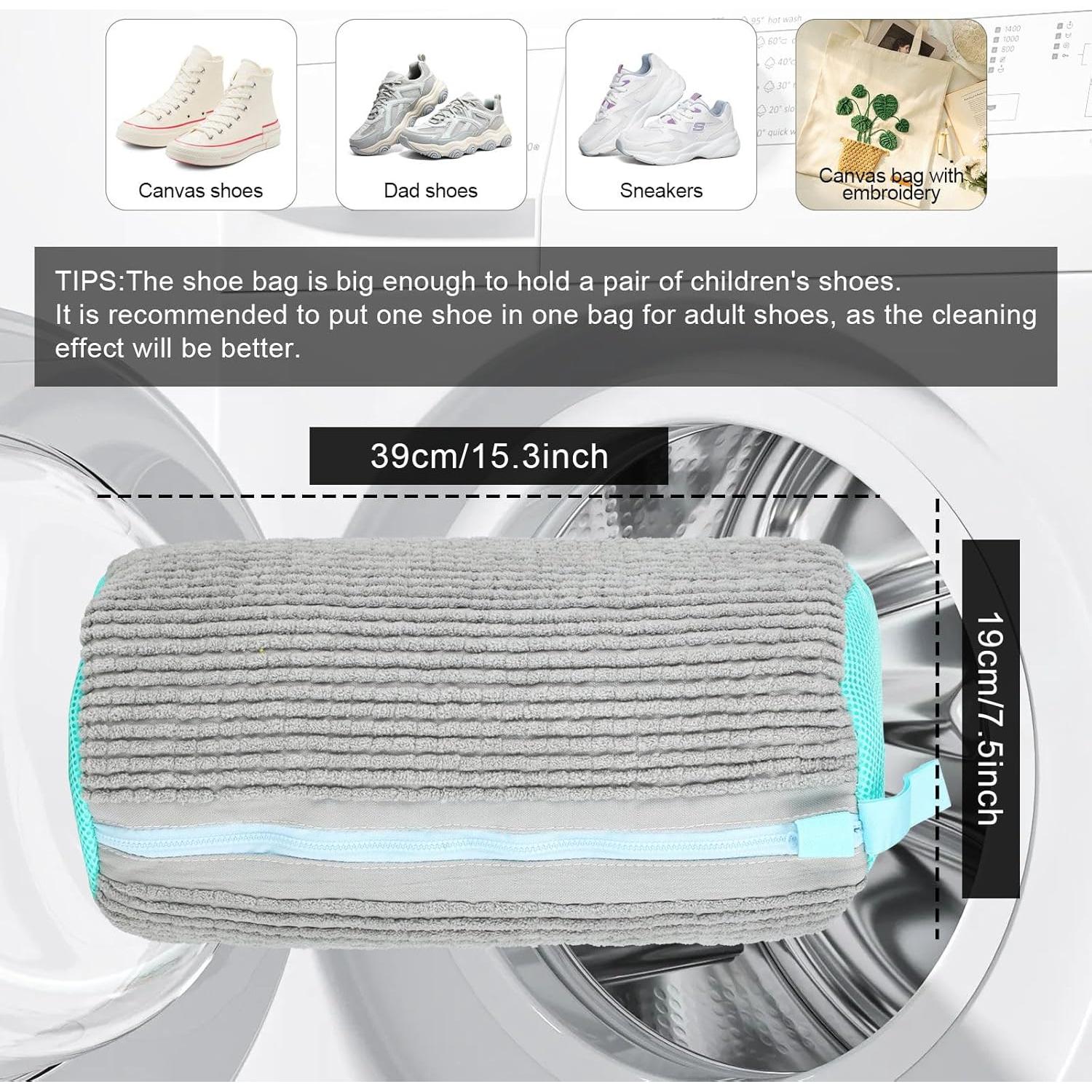 Bolsa de Lavado de Zapatos TINLOK 2 Piezas Chenilla Amarillo