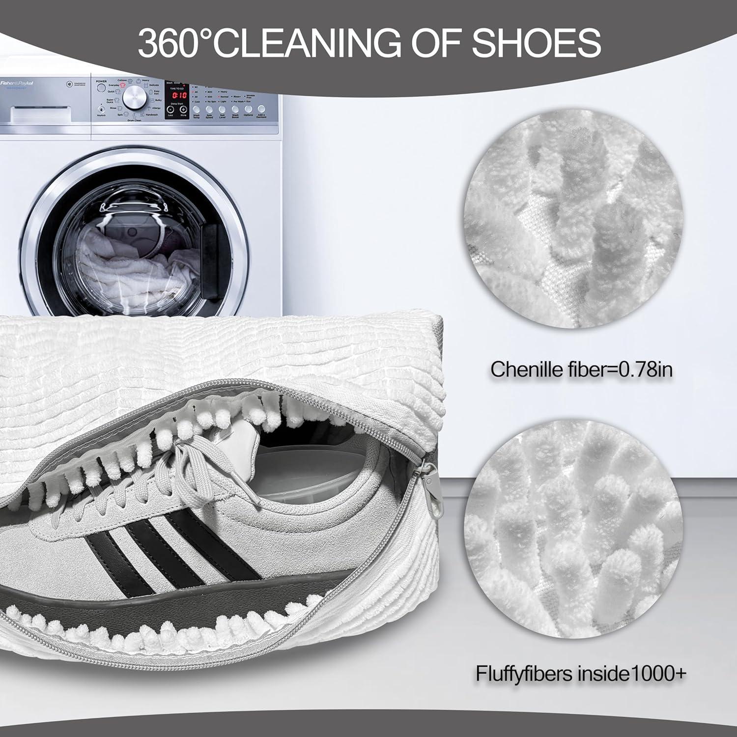 Bolsa de Lavado de Zapatos BERHW 2 Piezas Blanca