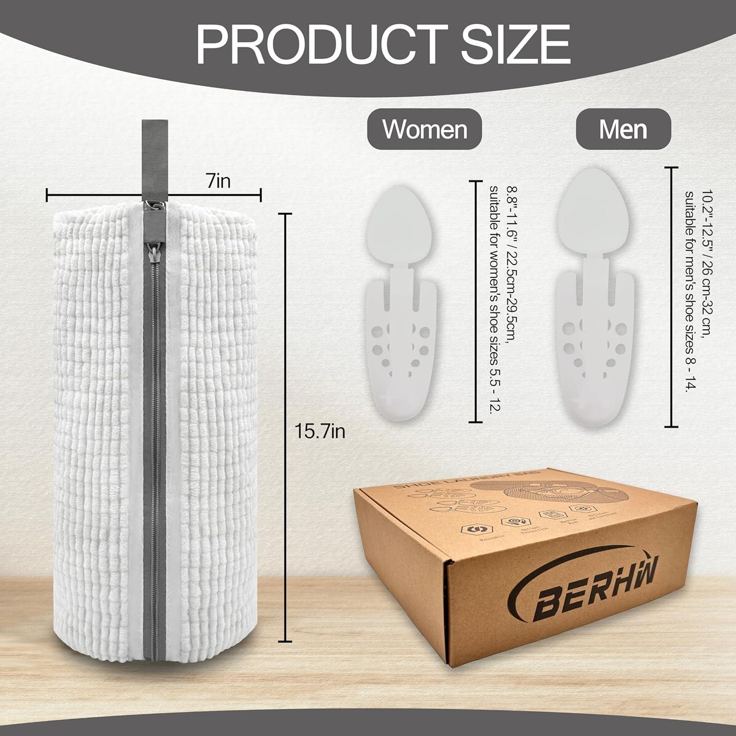 Bolsa de Lavado de Zapatos BERHW 2 Piezas Blanca