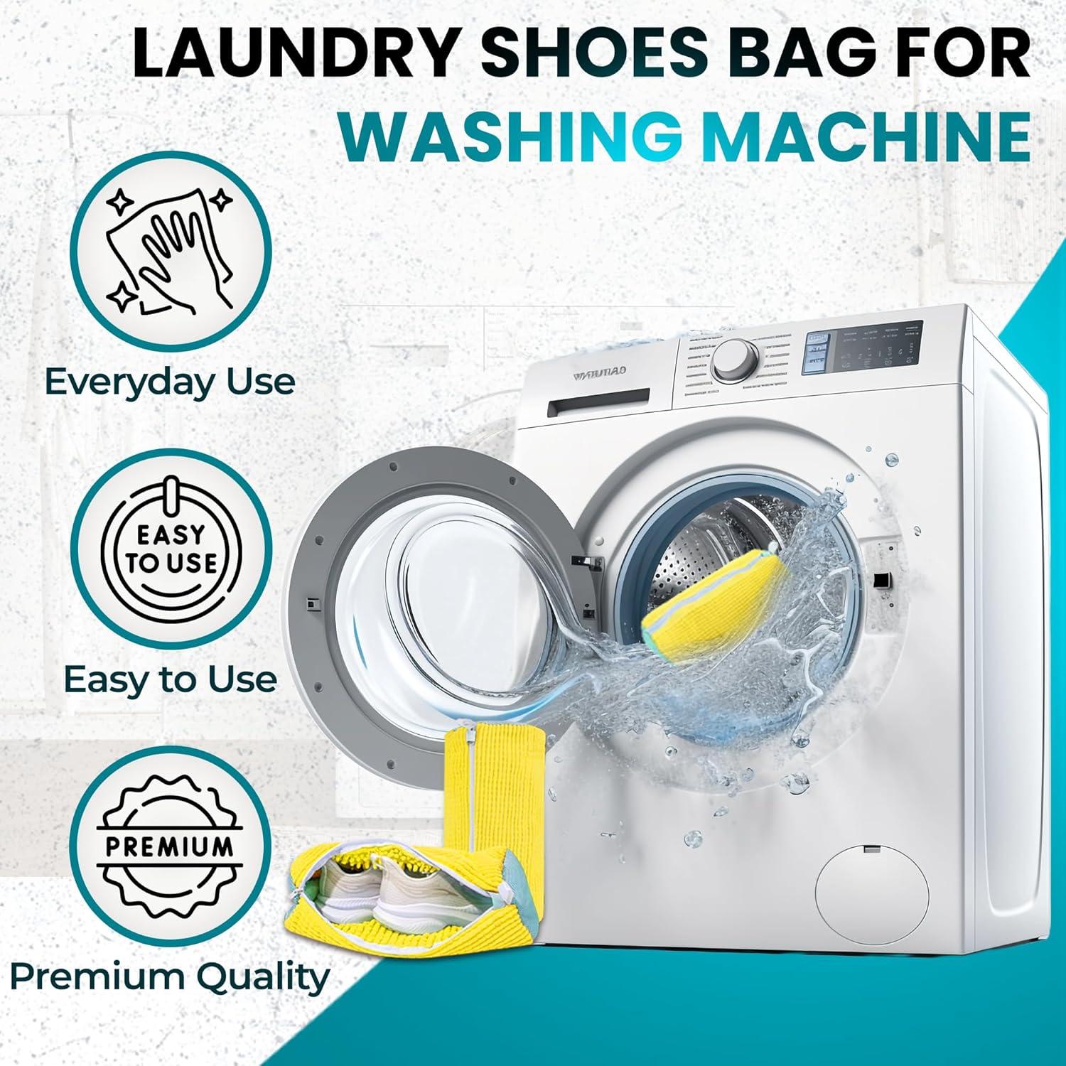 Bolsa de Lavado de Zapatos Daszerx - Juego de 2 Piezas Amarillo