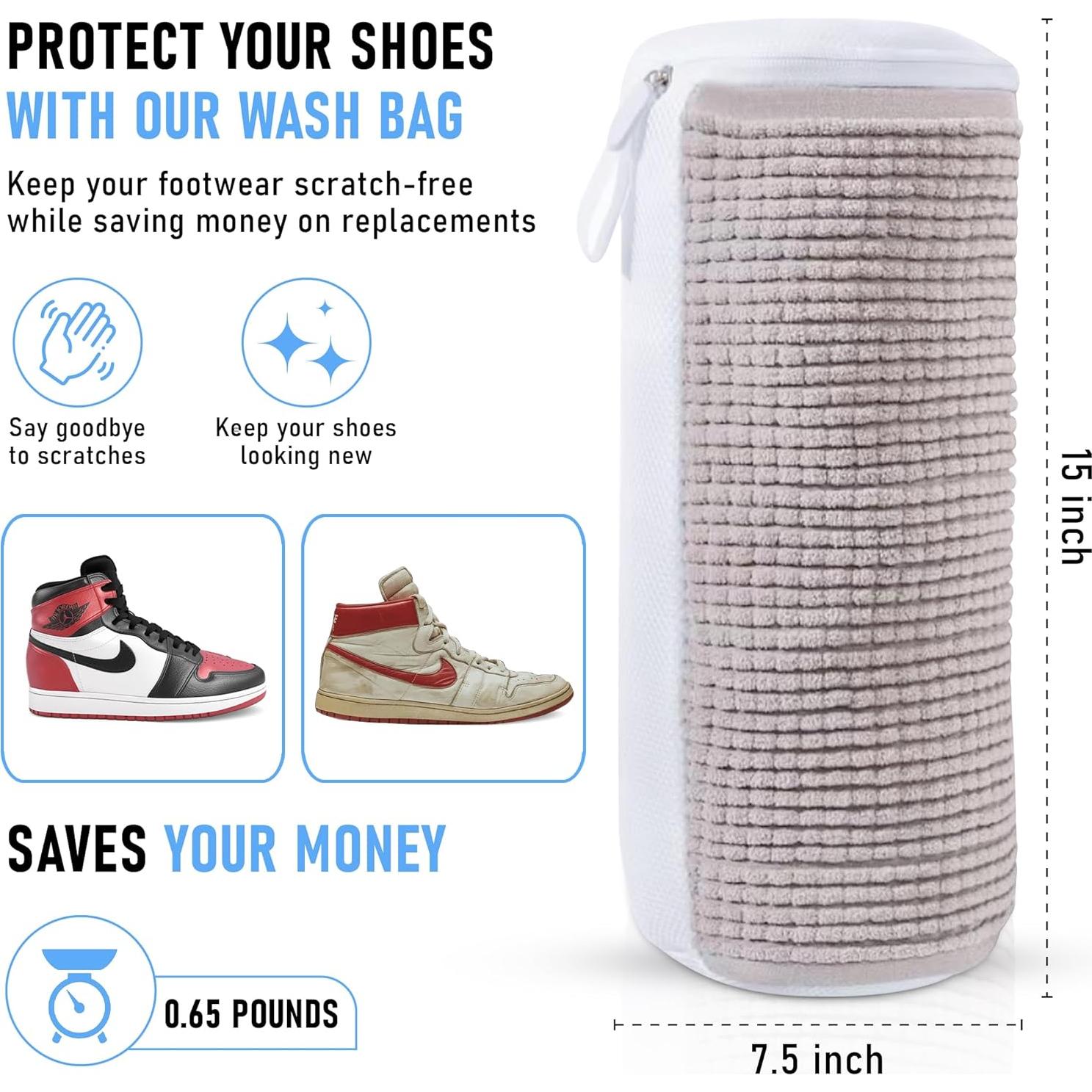 Bolsa de Lavado de Zapatos Farabi 2 Pcs Reutilizable 40x27 cm