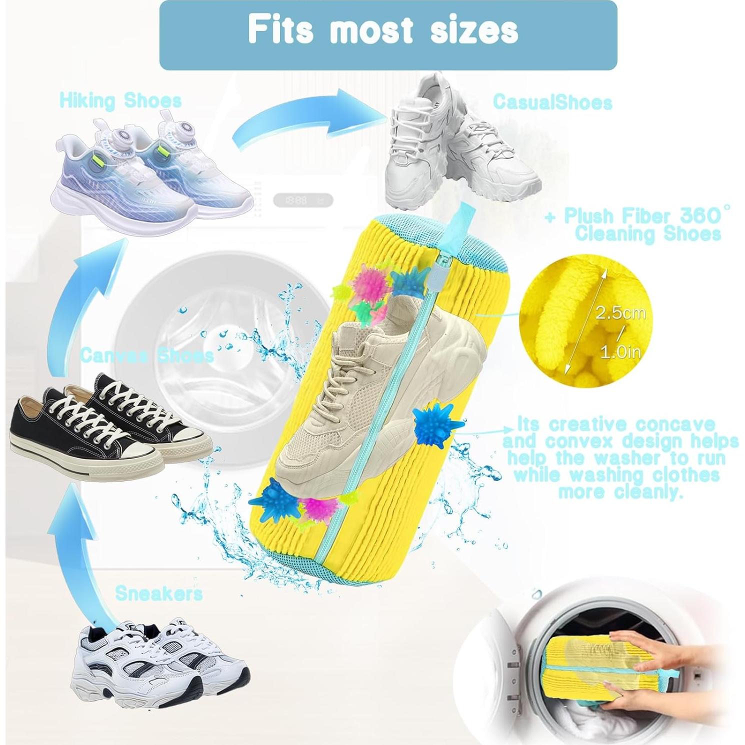 Bolsa de Lavado de Zapatos Mowtential - 2 Unidades + 12 Pelotas