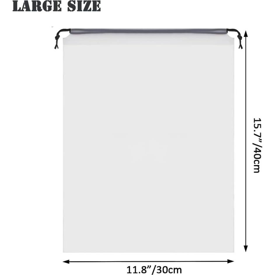 12 Bolsas Transparentes para Zapatos 30x40 cm - Viaje y Almacenamiento