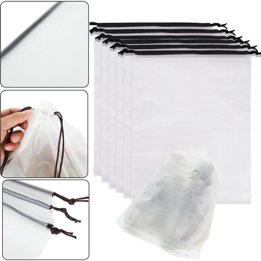 12 Bolsas Transparentes para Zapatos 30x40 cm - Viaje y Almacenamiento