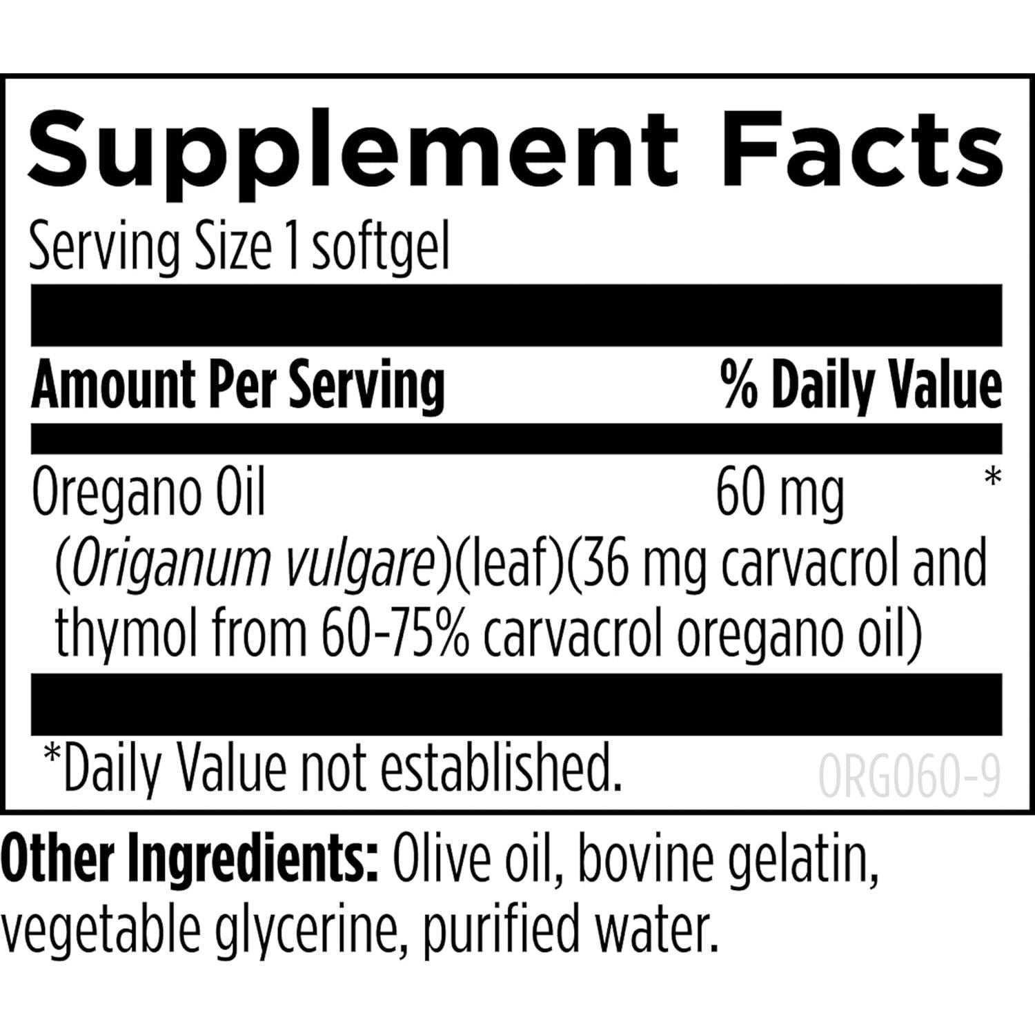 Cápsulas de Aceite de Orégano Diseños para la Salud 60 Gelatinas