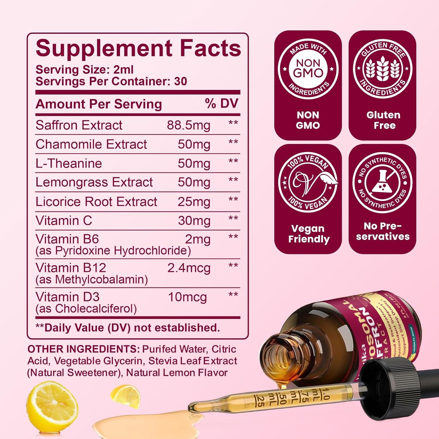 Suplemento Liposomal de Azafrán Hovika 59.15ml - Energía y Bienestar