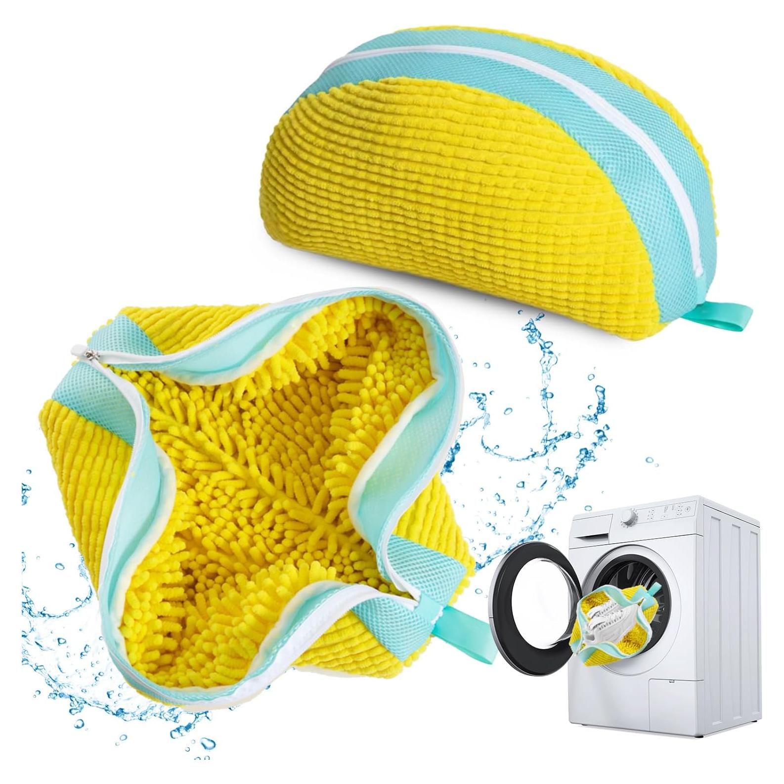 Paquete de 2 Bolsas de Lavado de Zapatos Aforetuto Amarillo