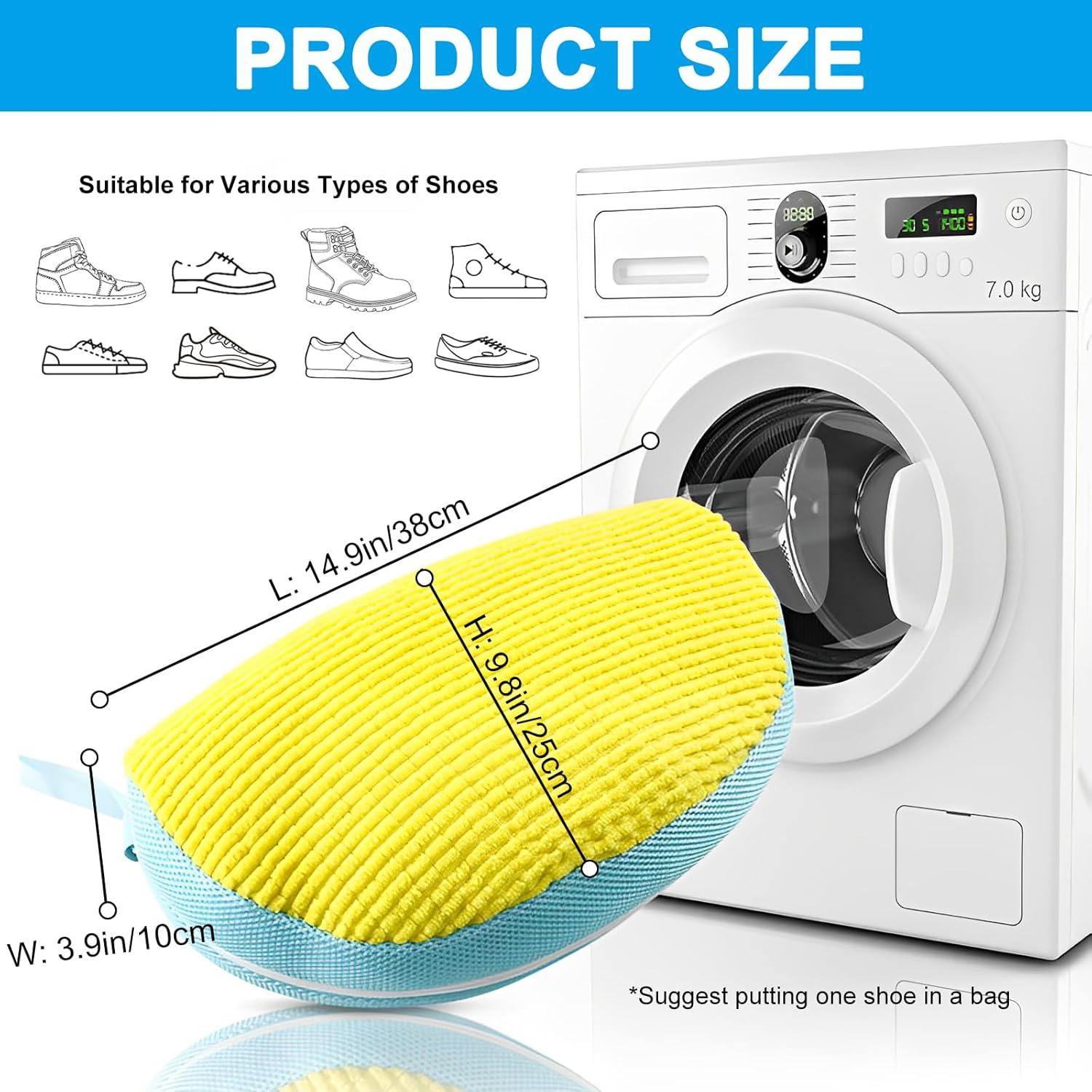 Paquete de 2 Bolsas de Lavado de Zapatos Aforetuto Amarillo