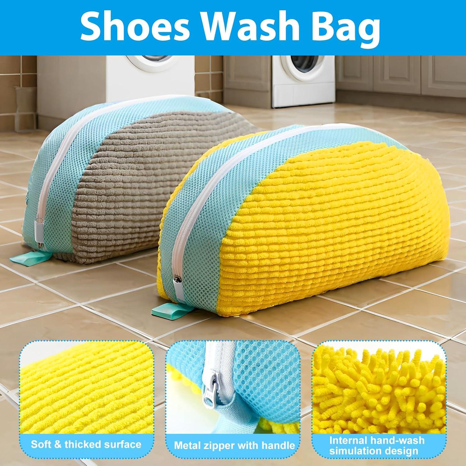 Paquete de 2 Bolsas de Lavado de Zapatos Aforetuto Amarillo