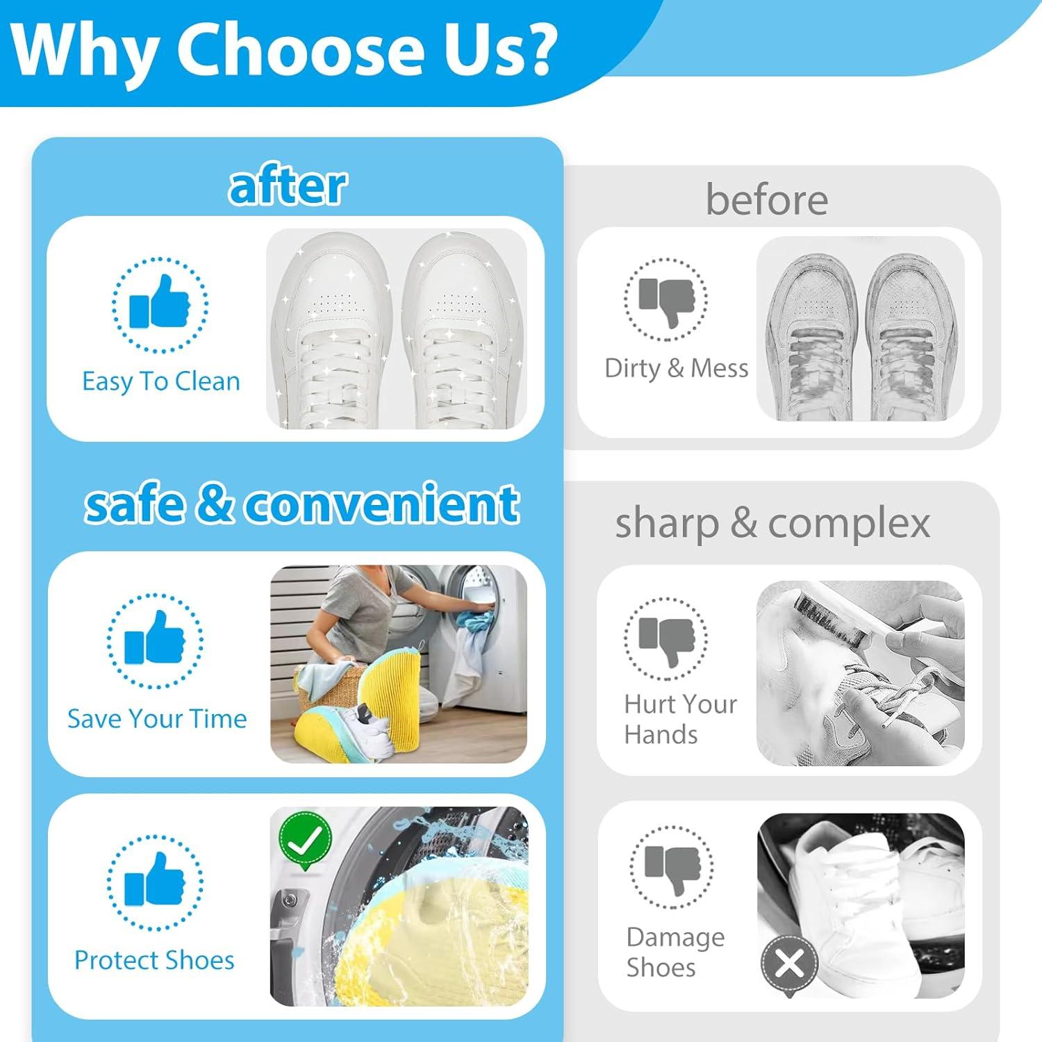 Paquete de 2 Bolsas de Lavado de Zapatos Aforetuto Amarillo