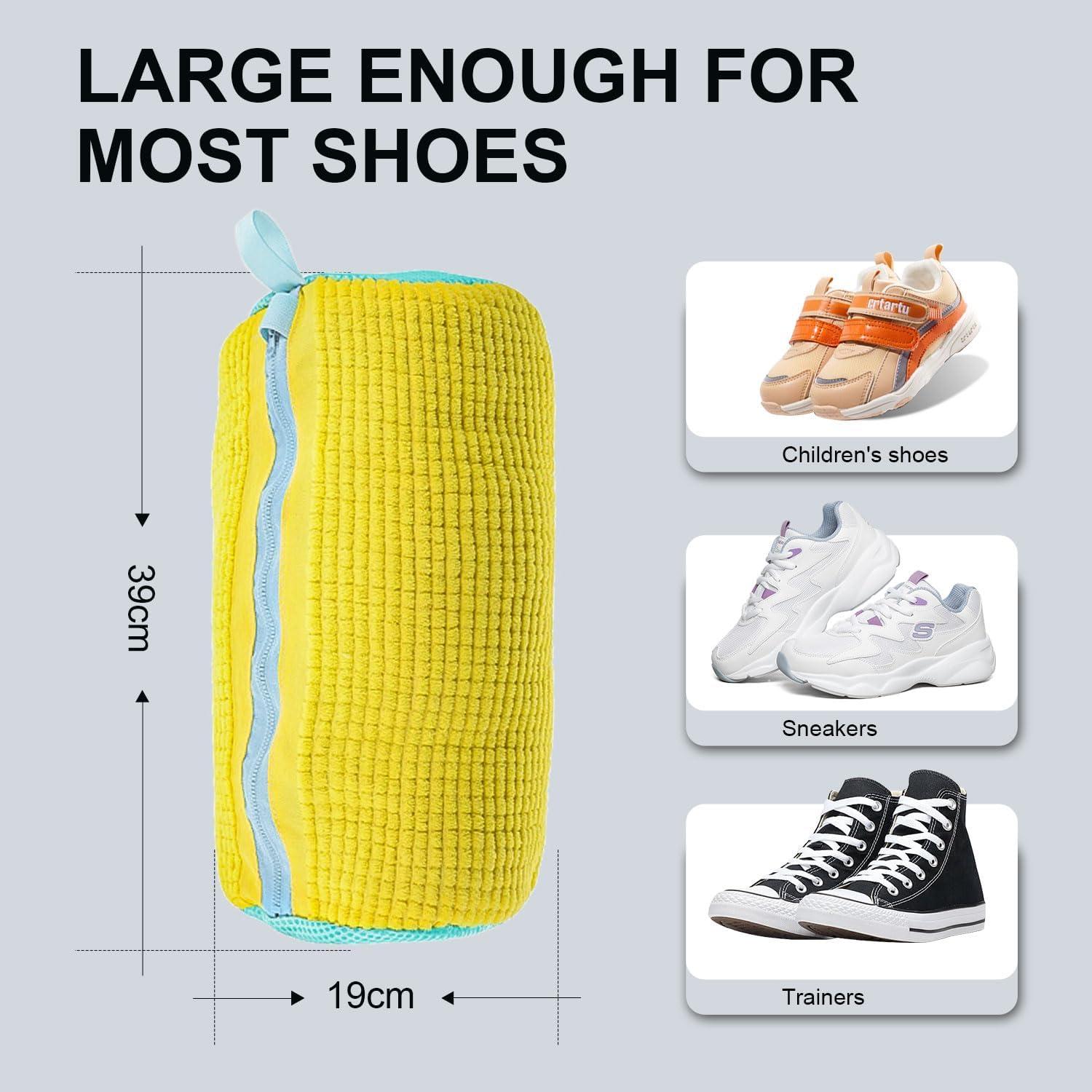 Bolsa de Lavado de Zapatos Aileway Amarillo 2 Pcs 39x24cm