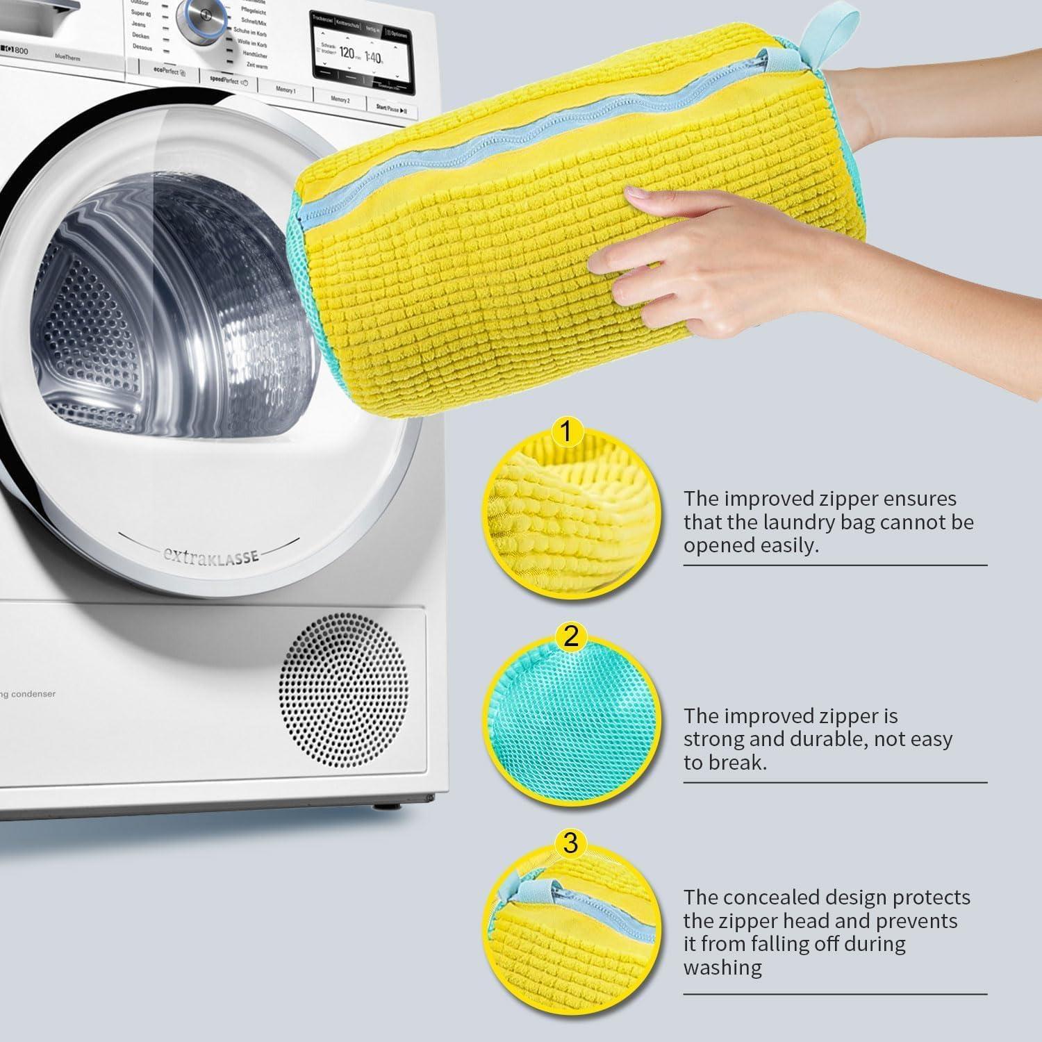 Bolsa de Lavado de Zapatos Aileway Amarillo 2 Pcs 39x24cm