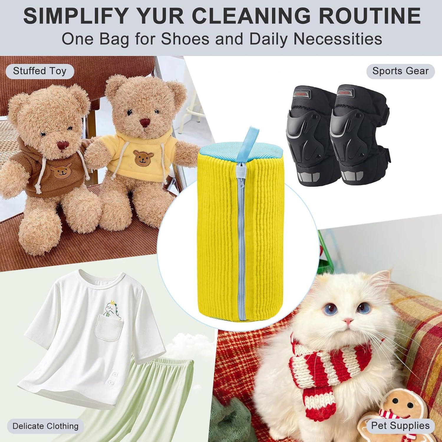 Bolsa de Lavado de Zapatos Aileway Amarillo 2 Pcs 39x24cm