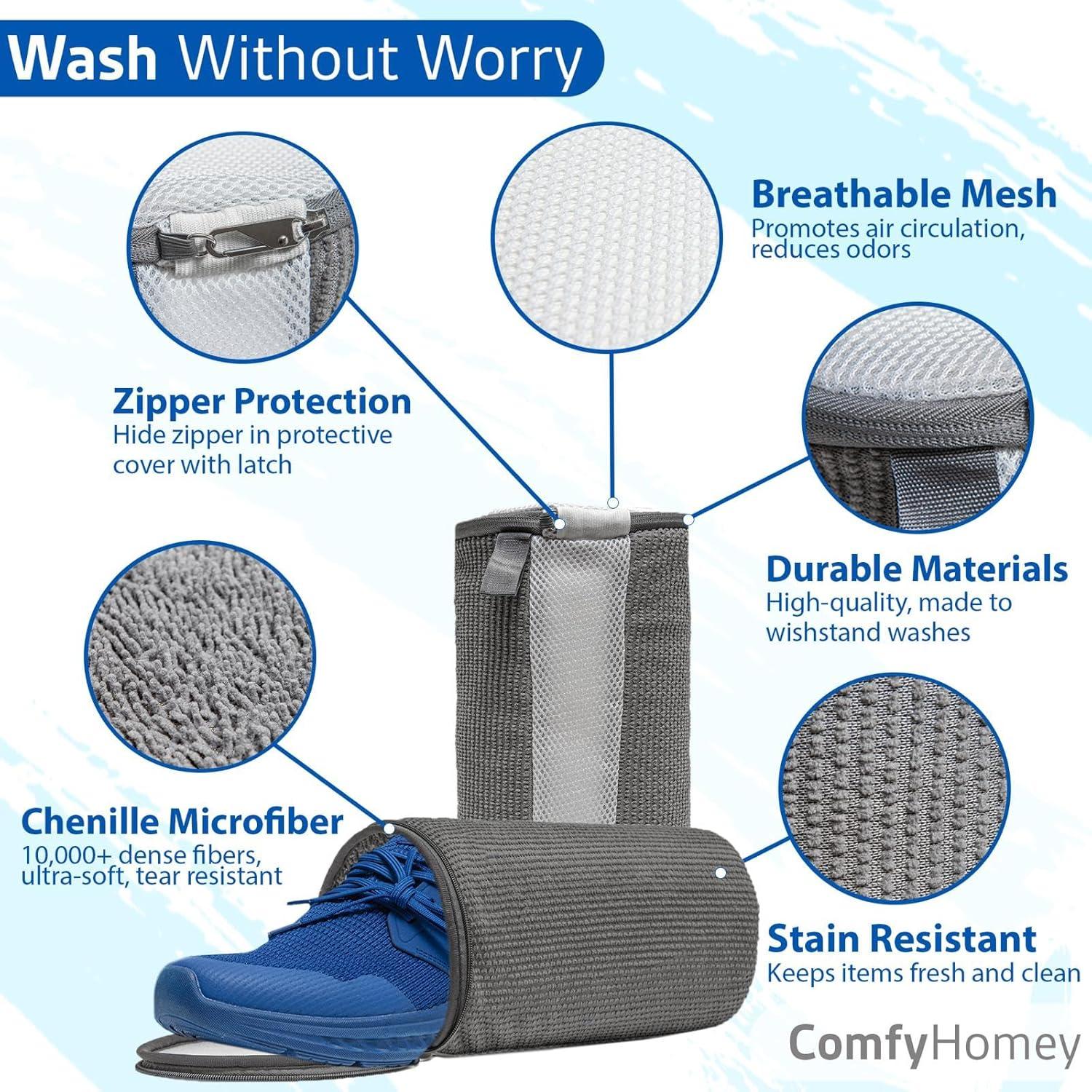 Bolsa de Lavado de Zapatos ComfyHomey - 2 Piezas Grande y Duradera