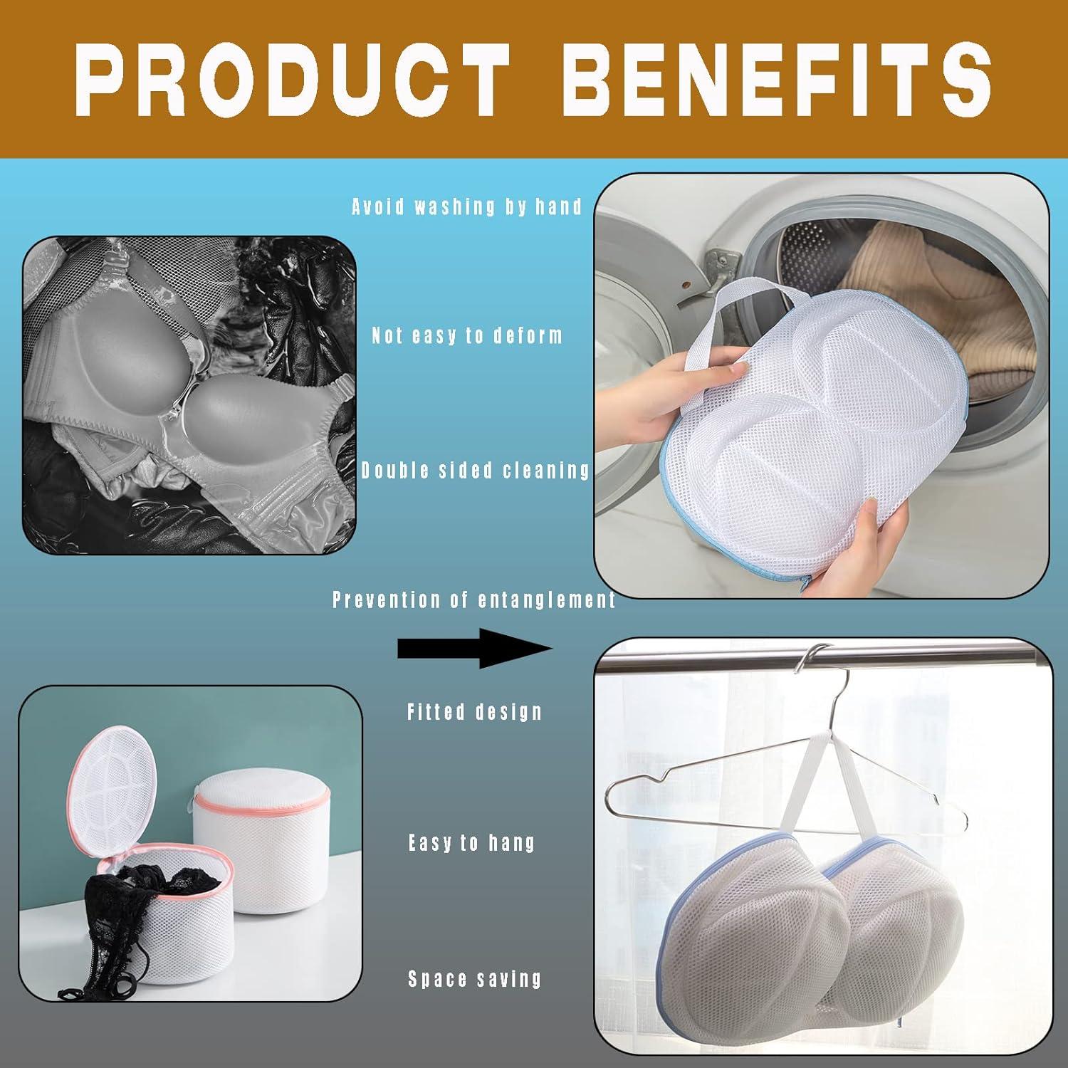 Bolsas de Lavado para Sujetadores MCHKJ - 2 Paquete Blanco