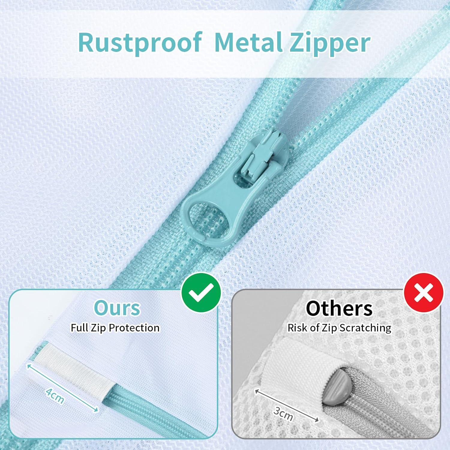 OTraki Bolsa de Lavandería de Malla 30x40 cm 2 Piezas Blanca