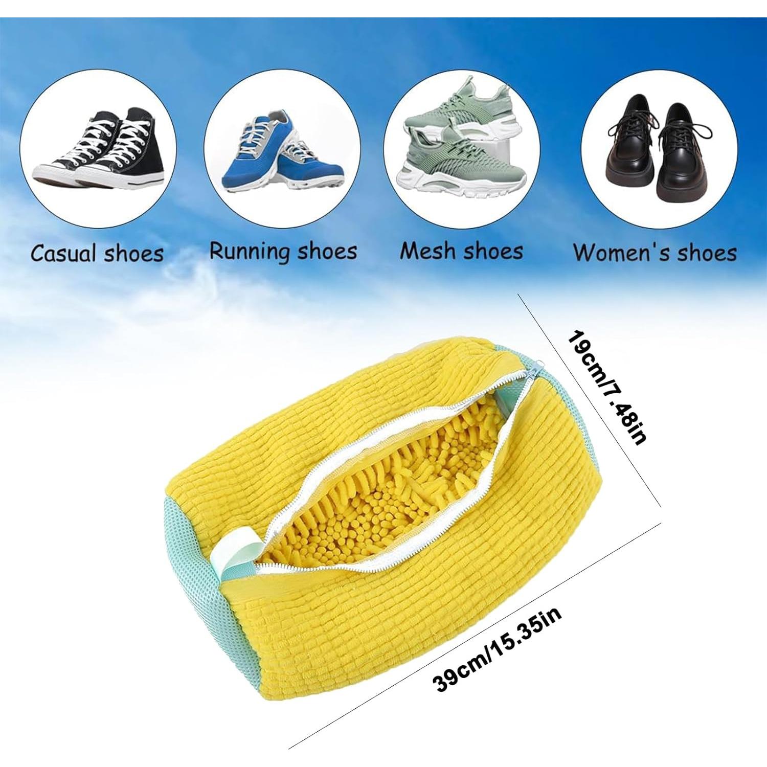 Paquete de 2 Bolsas para Lavar Zapatos Kanuoc - Nylon Amarillo